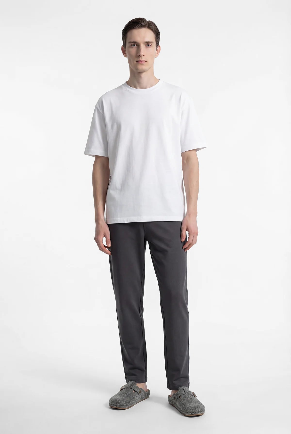 Men's Basic Pajama Bottoms with Elastic Waistband