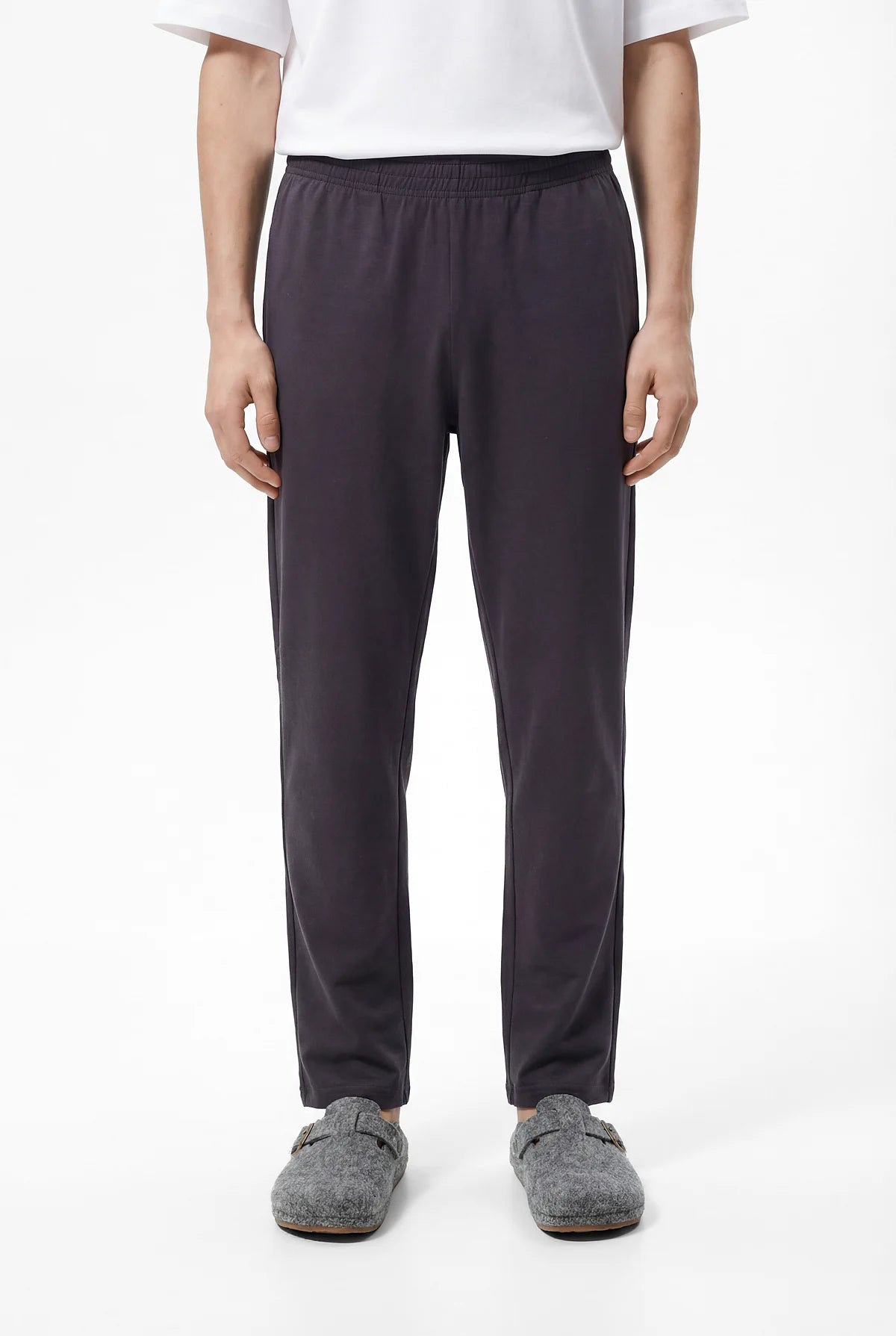 Men's Basic Pajama Bottoms with Elastic Waistband