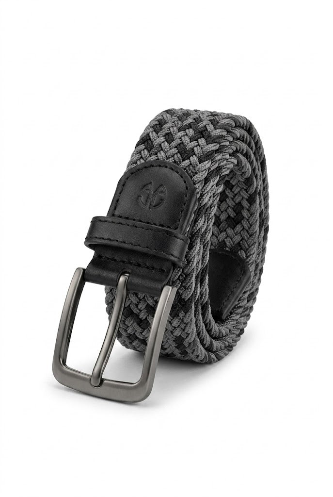 TDY26LASK05 Men's Detailed 100% Leather Polyester Elastane Elastic Sports Belt