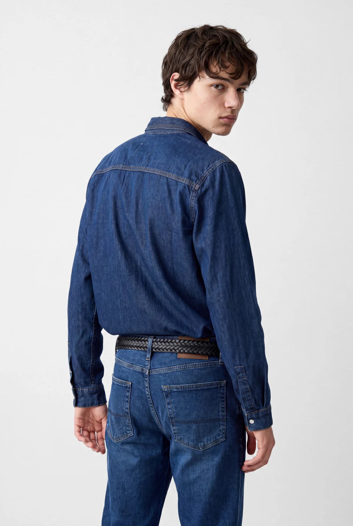 Men's Denim Shirt with Pockets