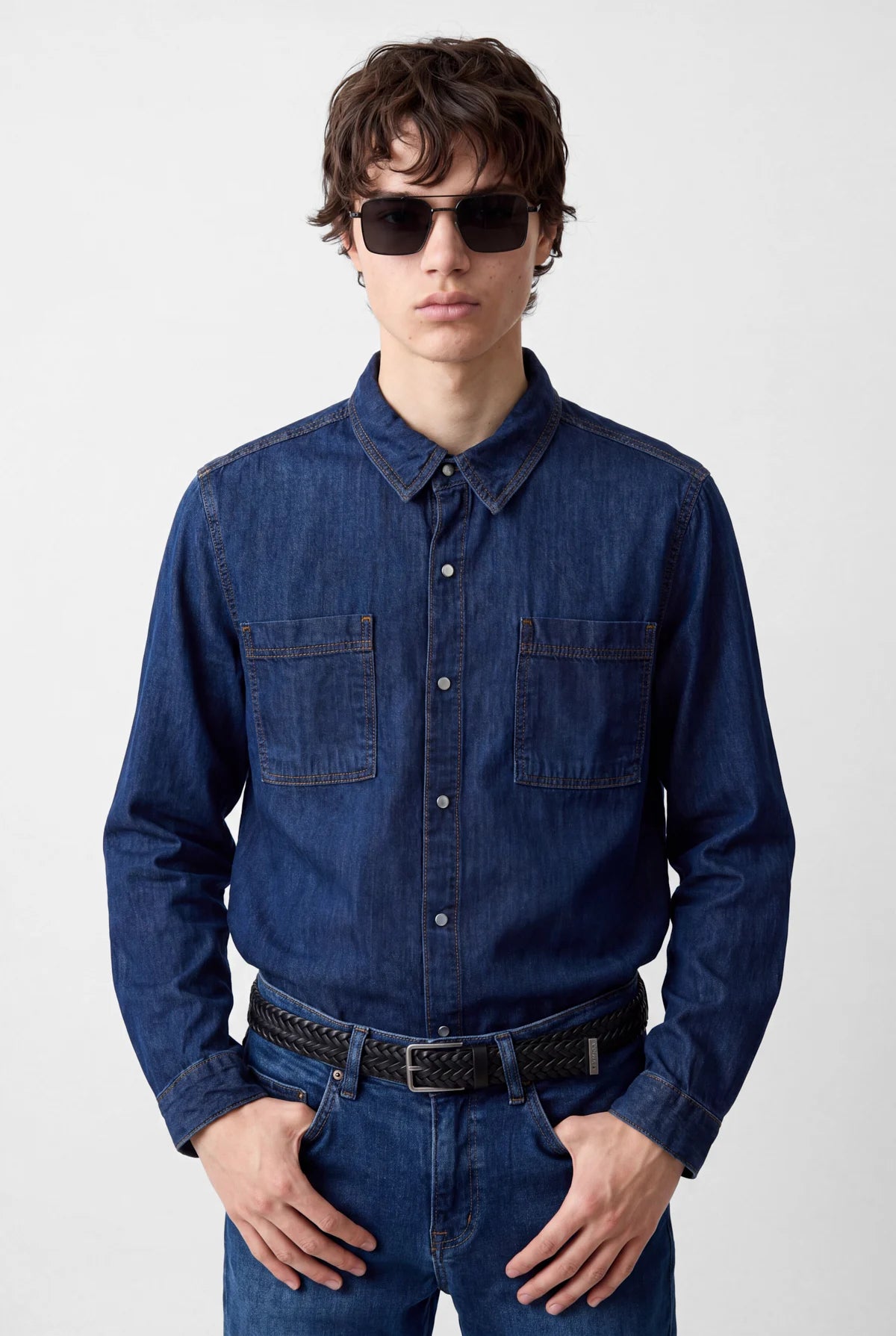 Men's Denim Shirt with Pockets