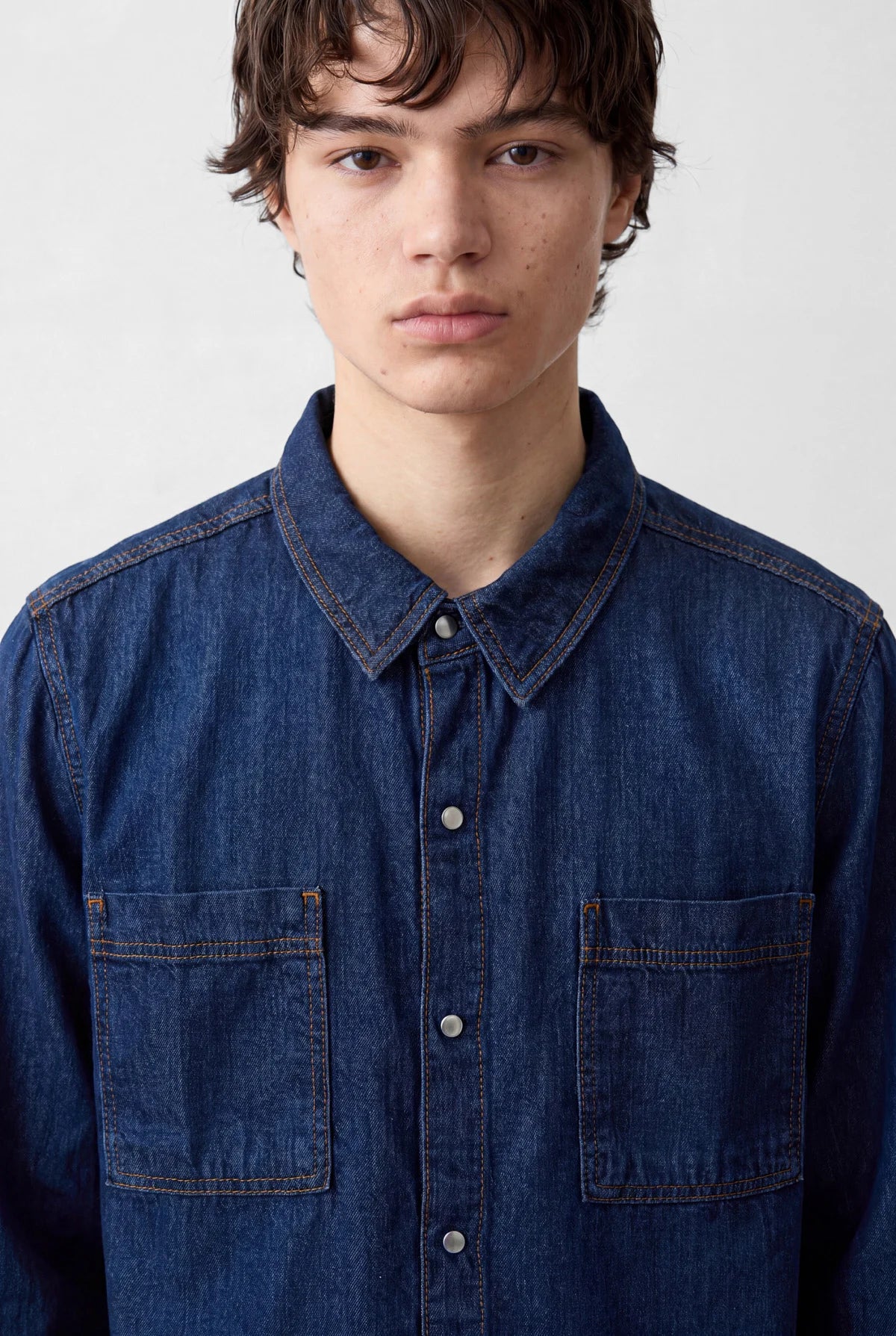 Men's Denim Shirt with Pockets