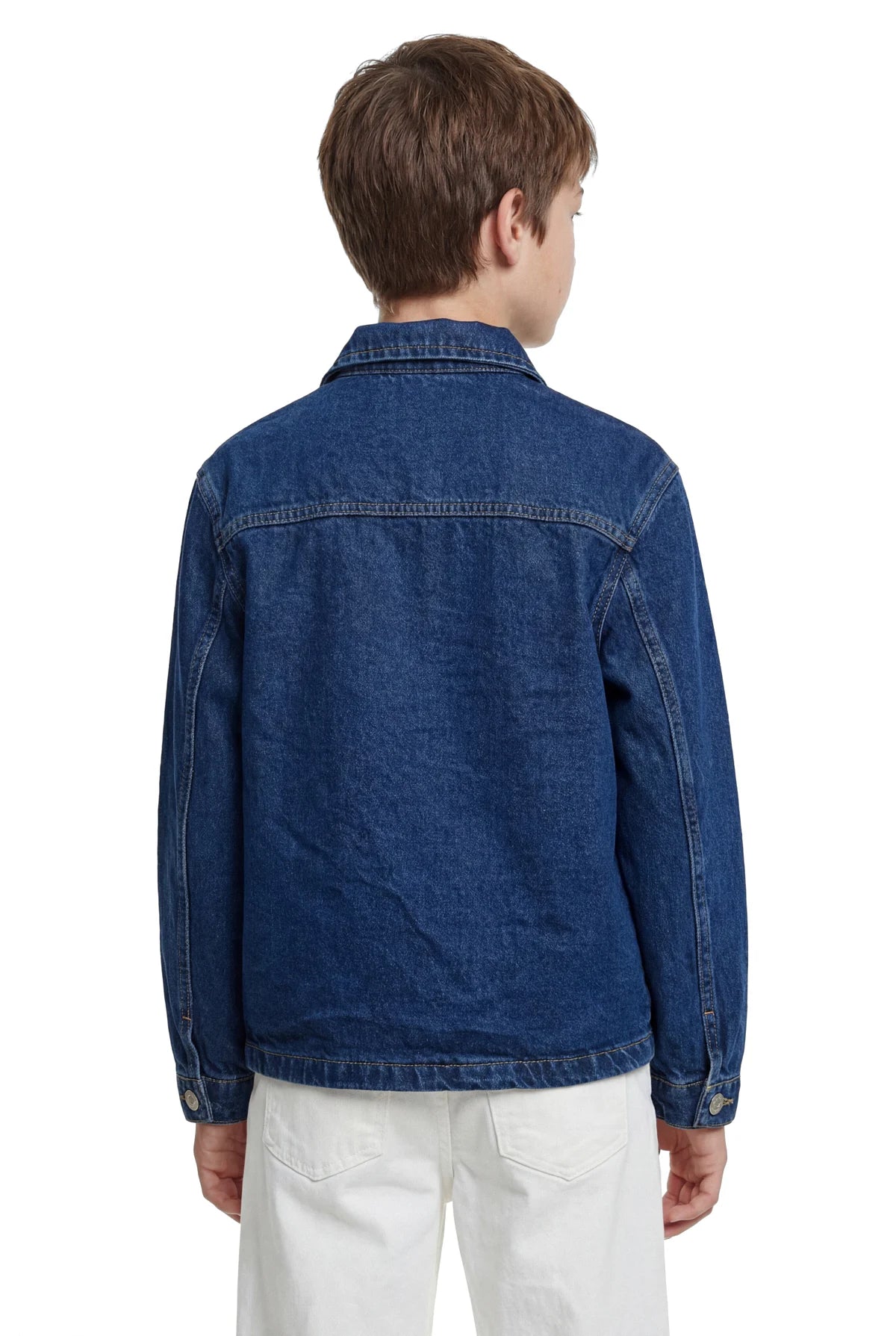 Boys' Classic Shirt Collar Denim Jacket