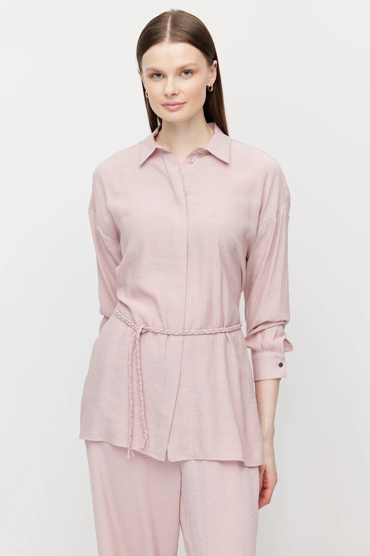 Women's Belted Shirt Tunic