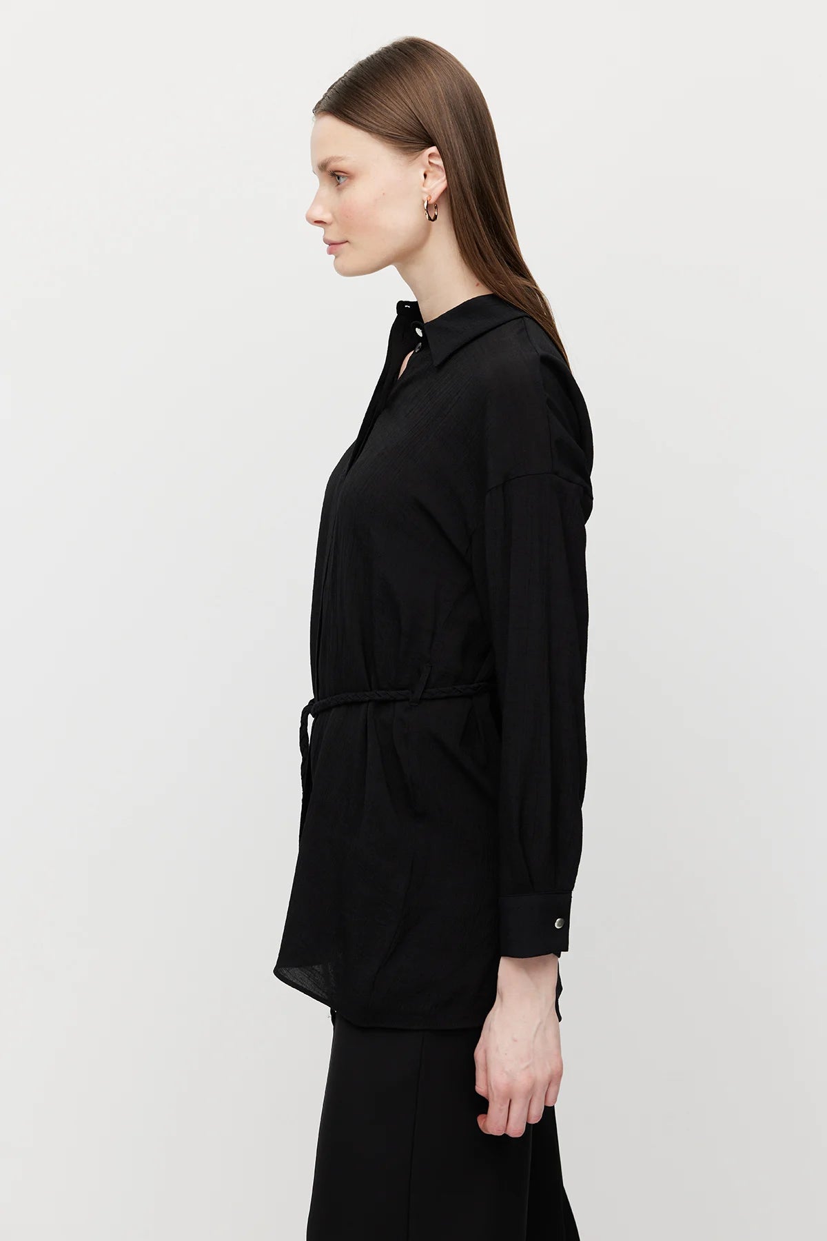 Women's Belted Shirt Tunic