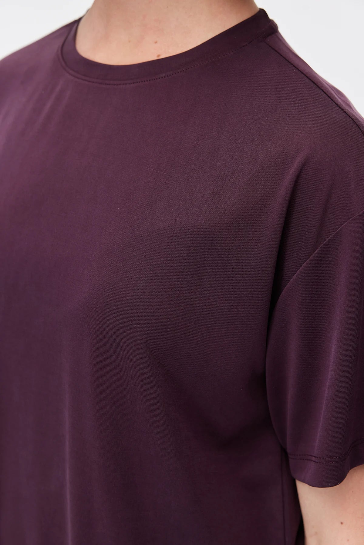 Women's Soft Textured T-shirt with Side Slit Detail