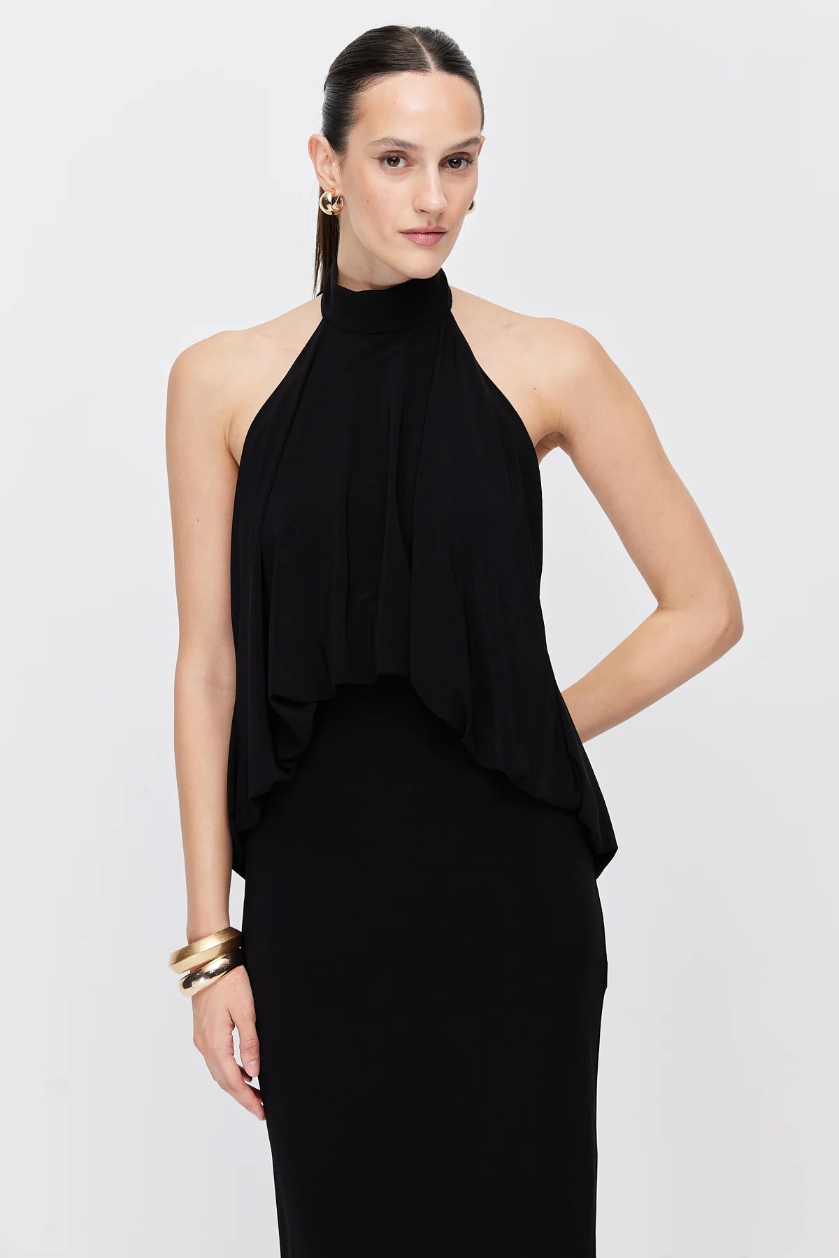 Women's Halter Neck Flowy Maxi Dress