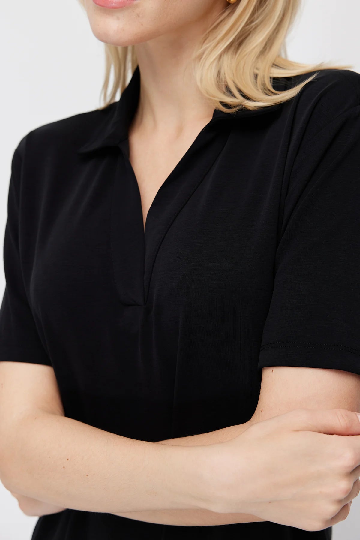 Women's Polo Collar Maxi Dress with Pockets