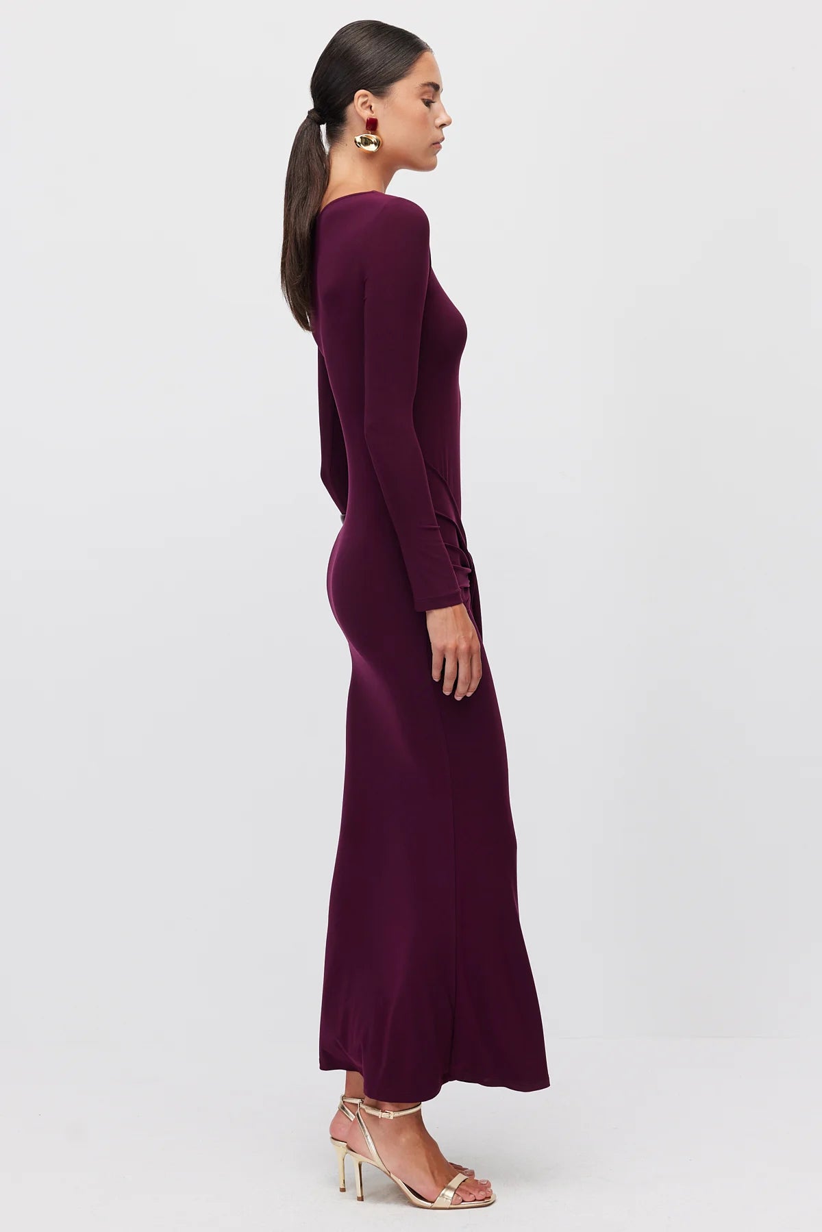 Women's Maxi Dress with Tie Detail at the Waist