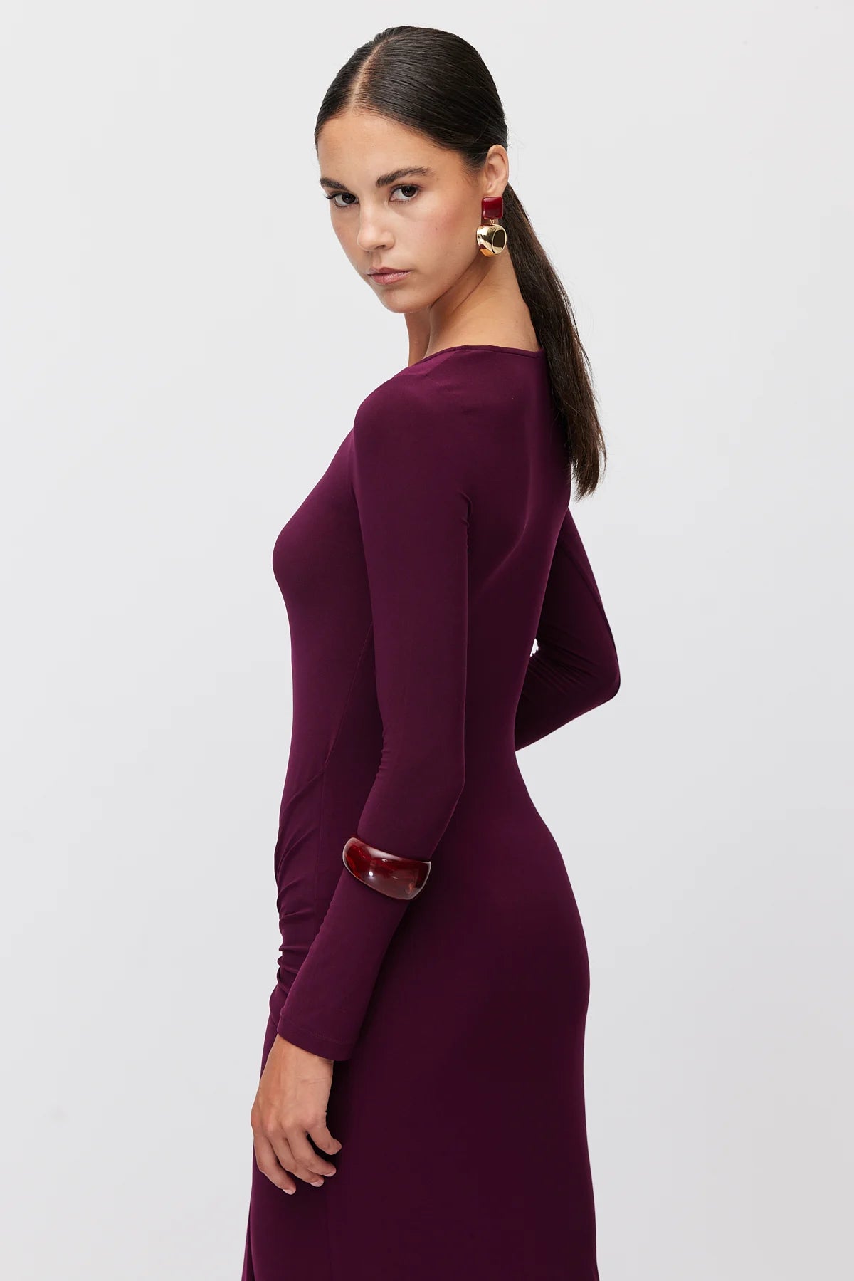 Women's Maxi Dress with Tie Detail at the Waist