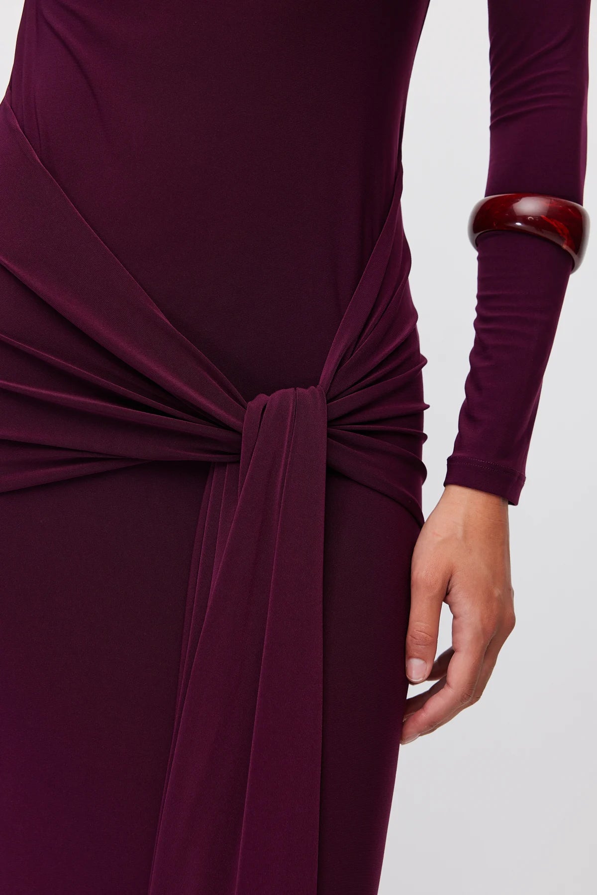 Women's Maxi Dress with Tie Detail at the Waist