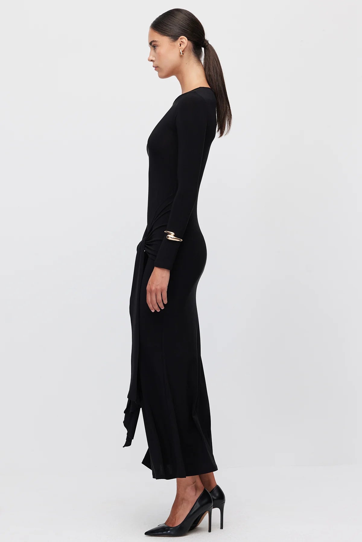 Women's Maxi Dress with Tie Detail at the Waist
