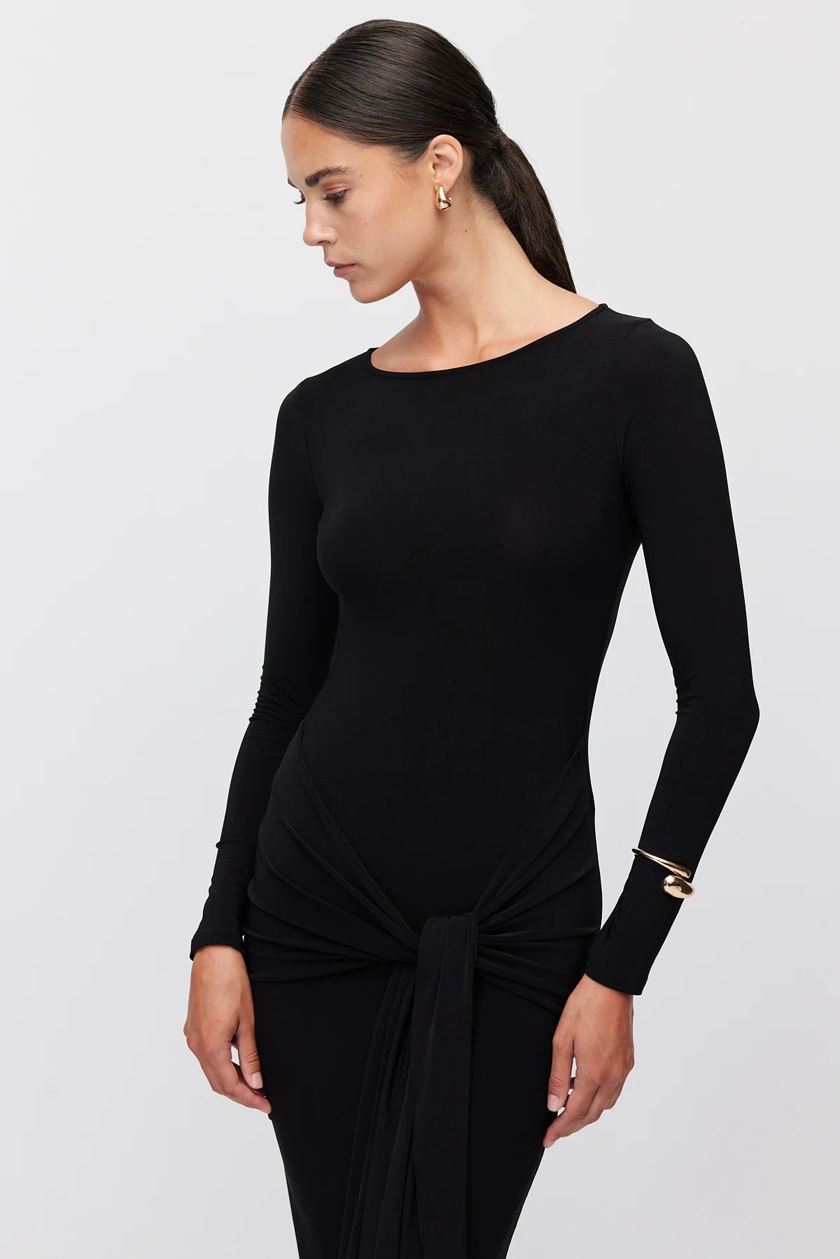 Women's Maxi Dress with Tie Detail at the Waist