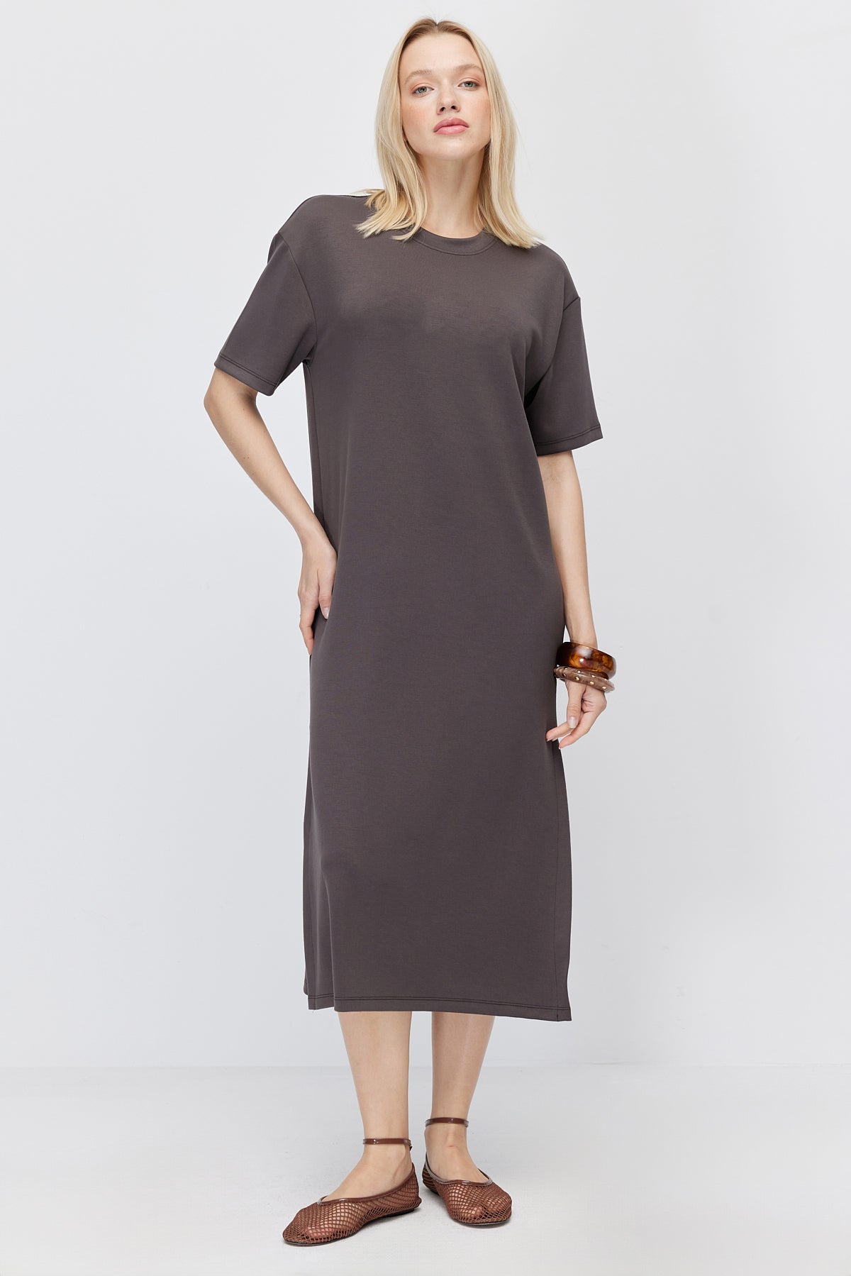 Women's Off-Shoulder Slit Dress