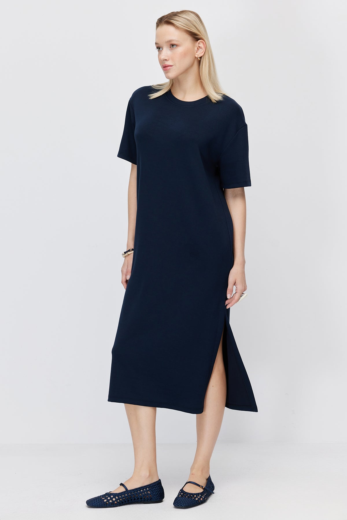 Women's Off-Shoulder Slit Dress