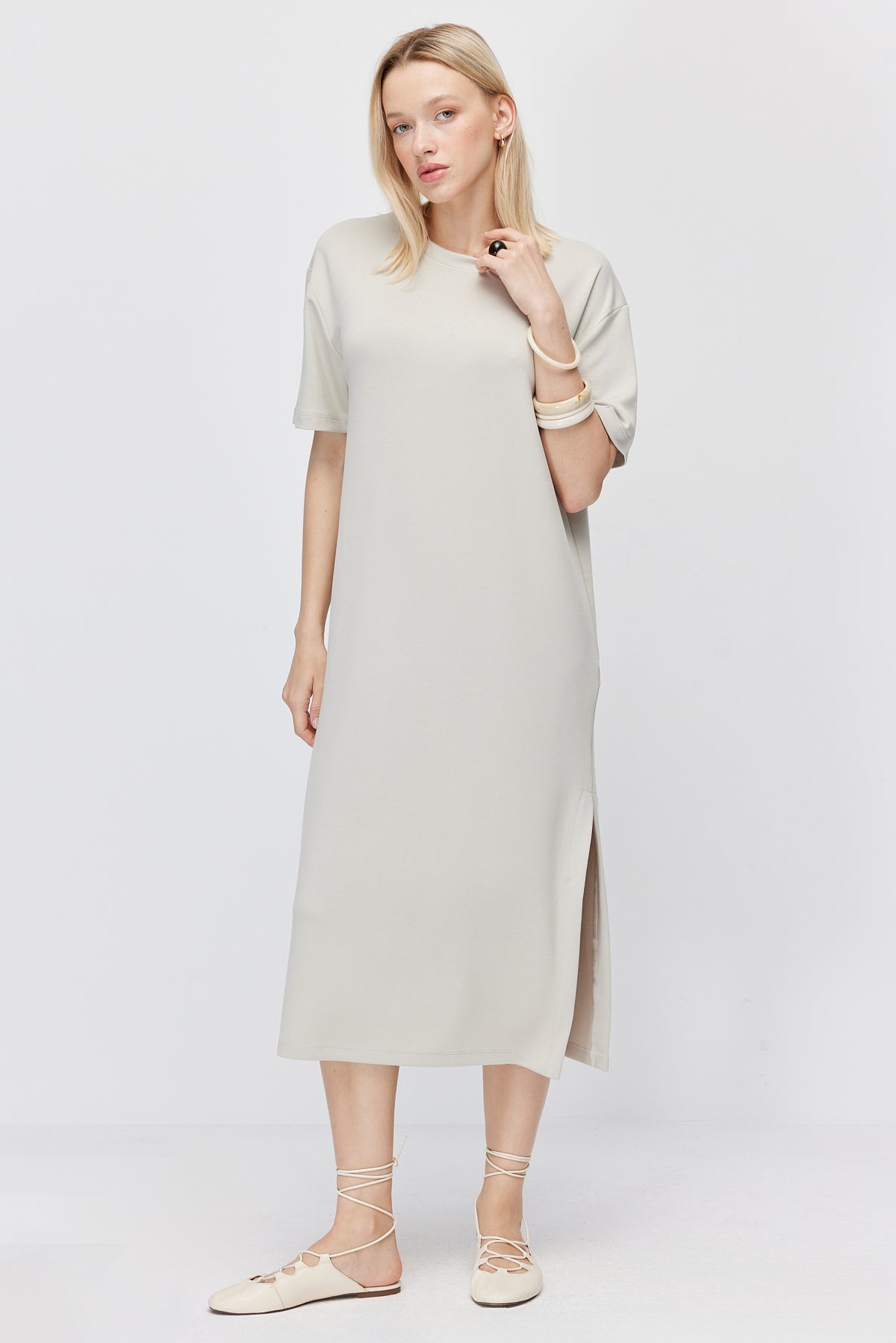 Women's Off-Shoulder Slit Dress