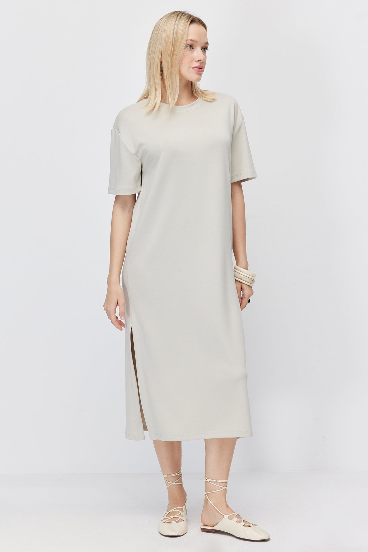 Women's Off-Shoulder Slit Dress