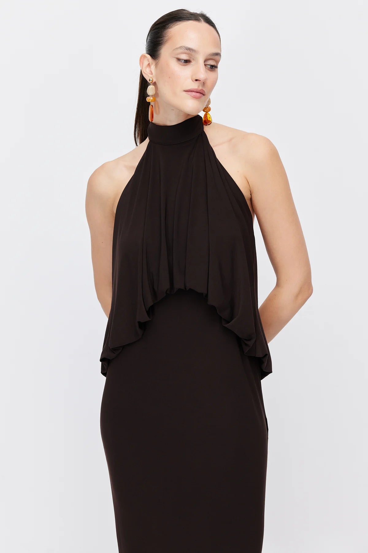 Women's Halter Neck Flowy Maxi Dress