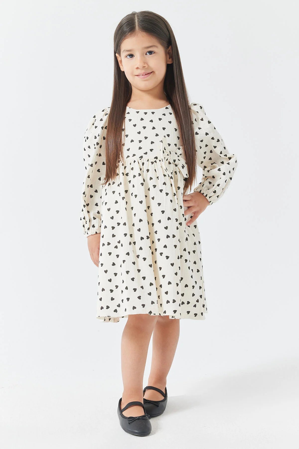 Girl's Heart Print Dress