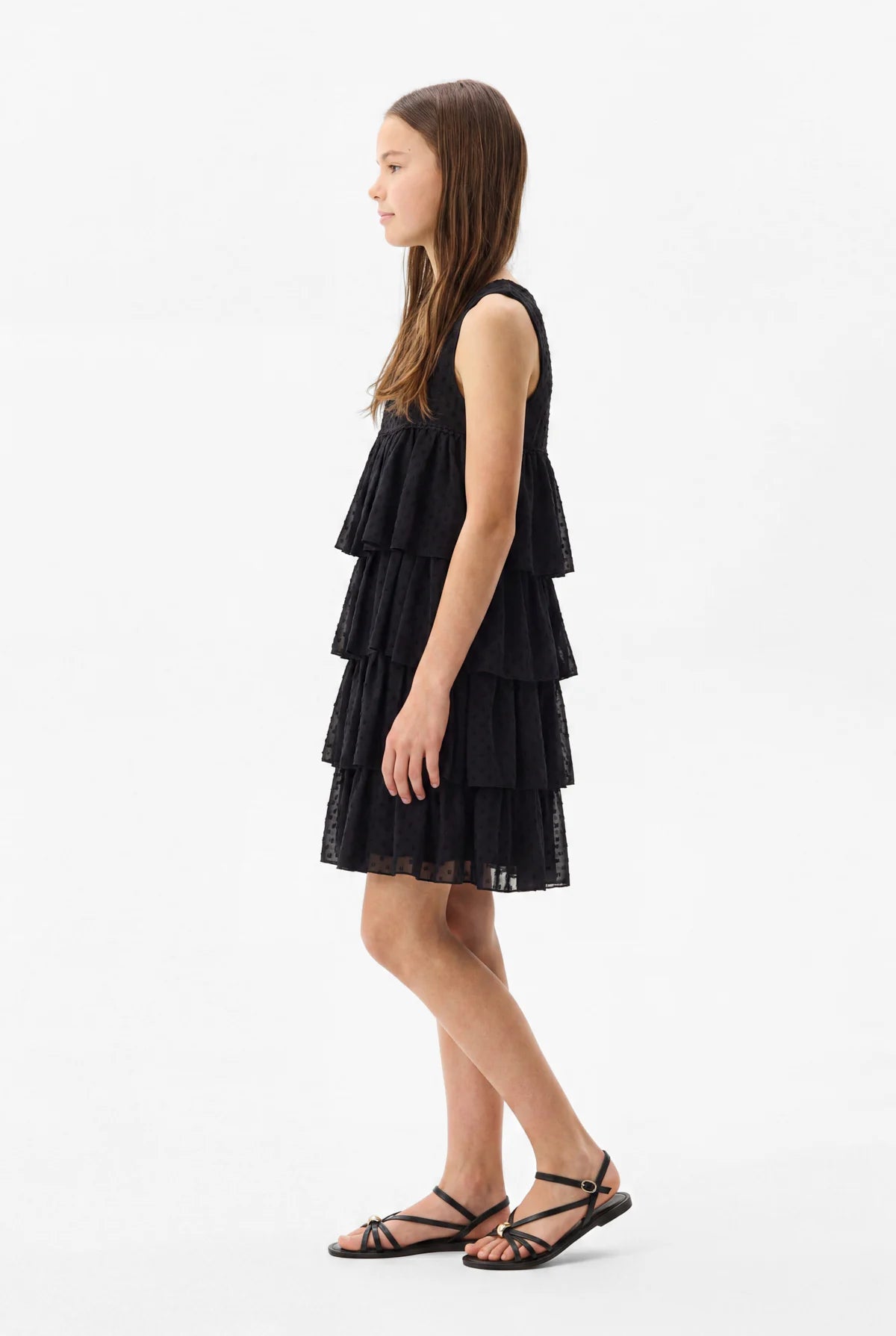 Girl's Multi-Layered Ruffled Dress