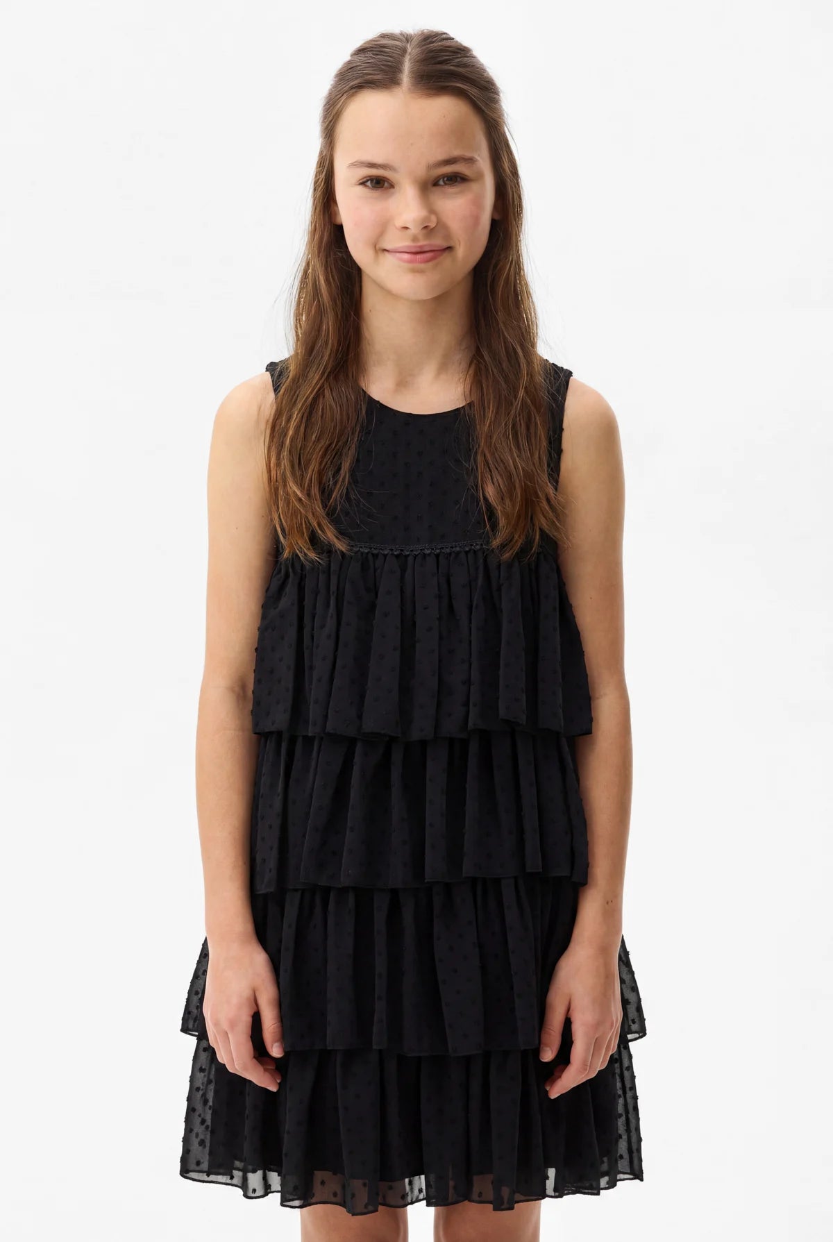 Girl's Multi-Layered Ruffled Dress