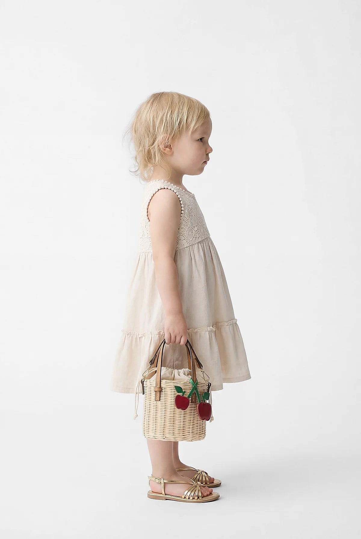 Girl's Crew Neck Sleeveless Dress