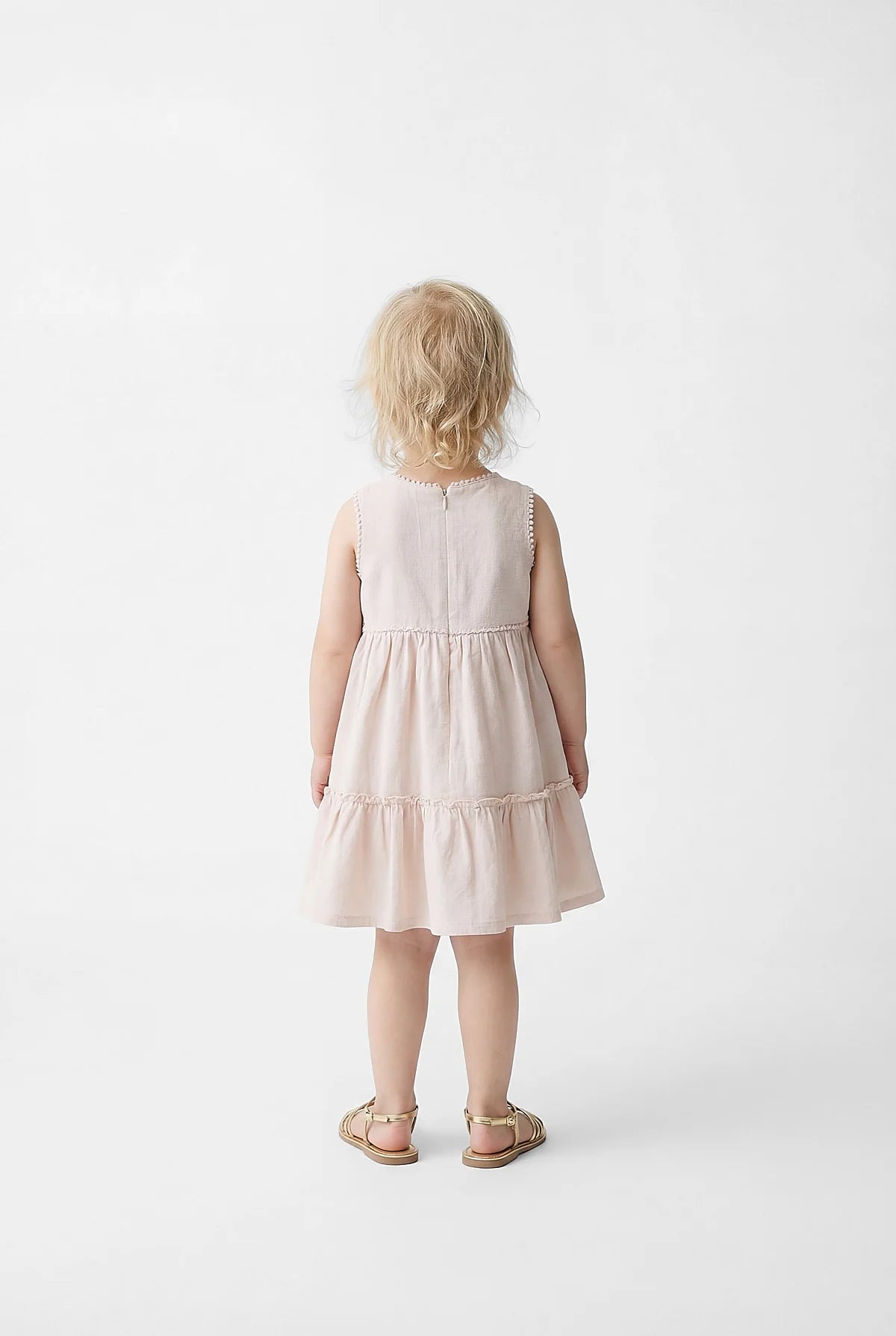 Girl's Crew Neck Sleeveless Dress