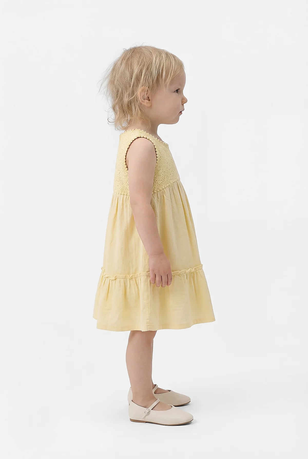 Girl's Crew Neck Sleeveless Dress
