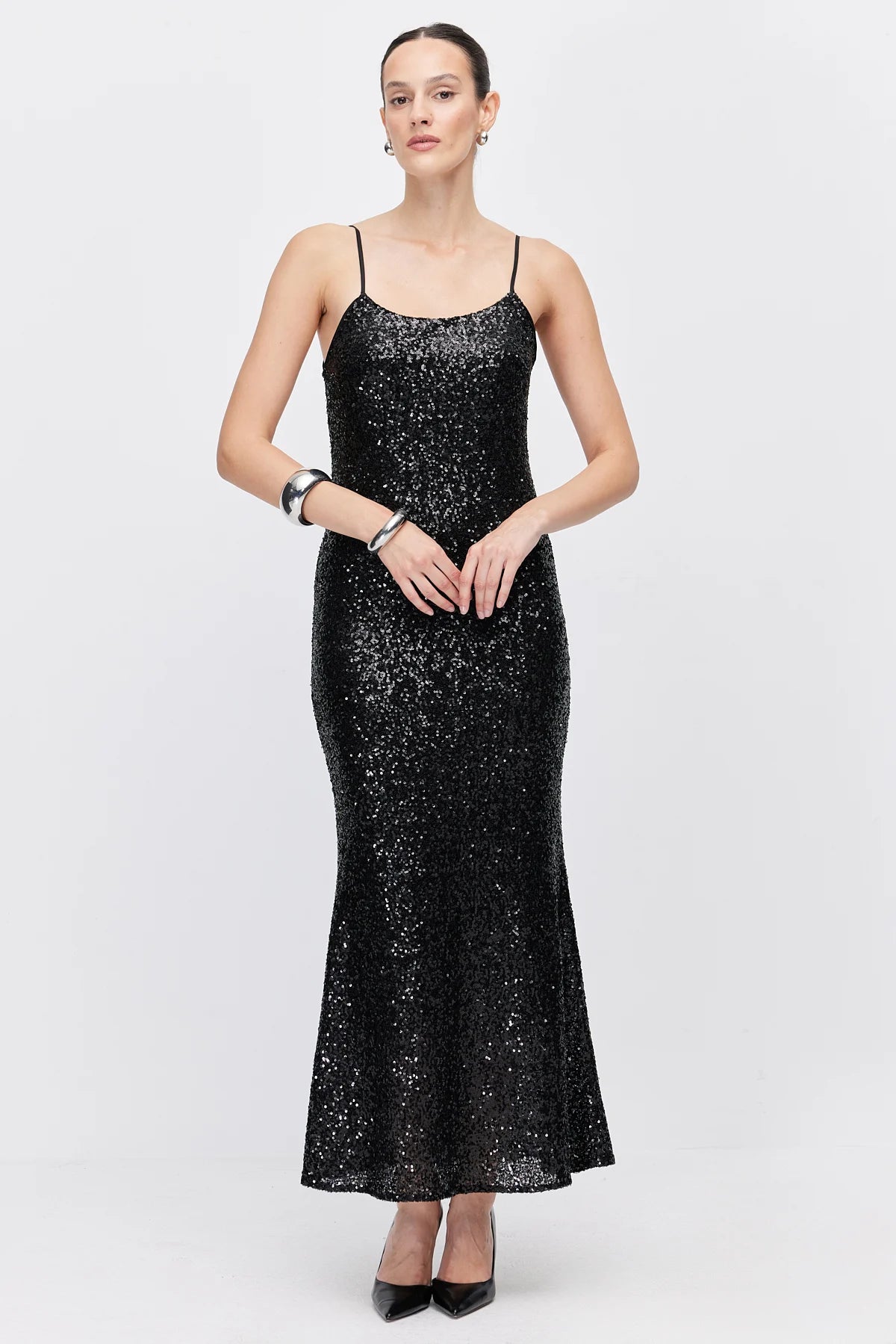 Women's Thin Strap Sequin Dress