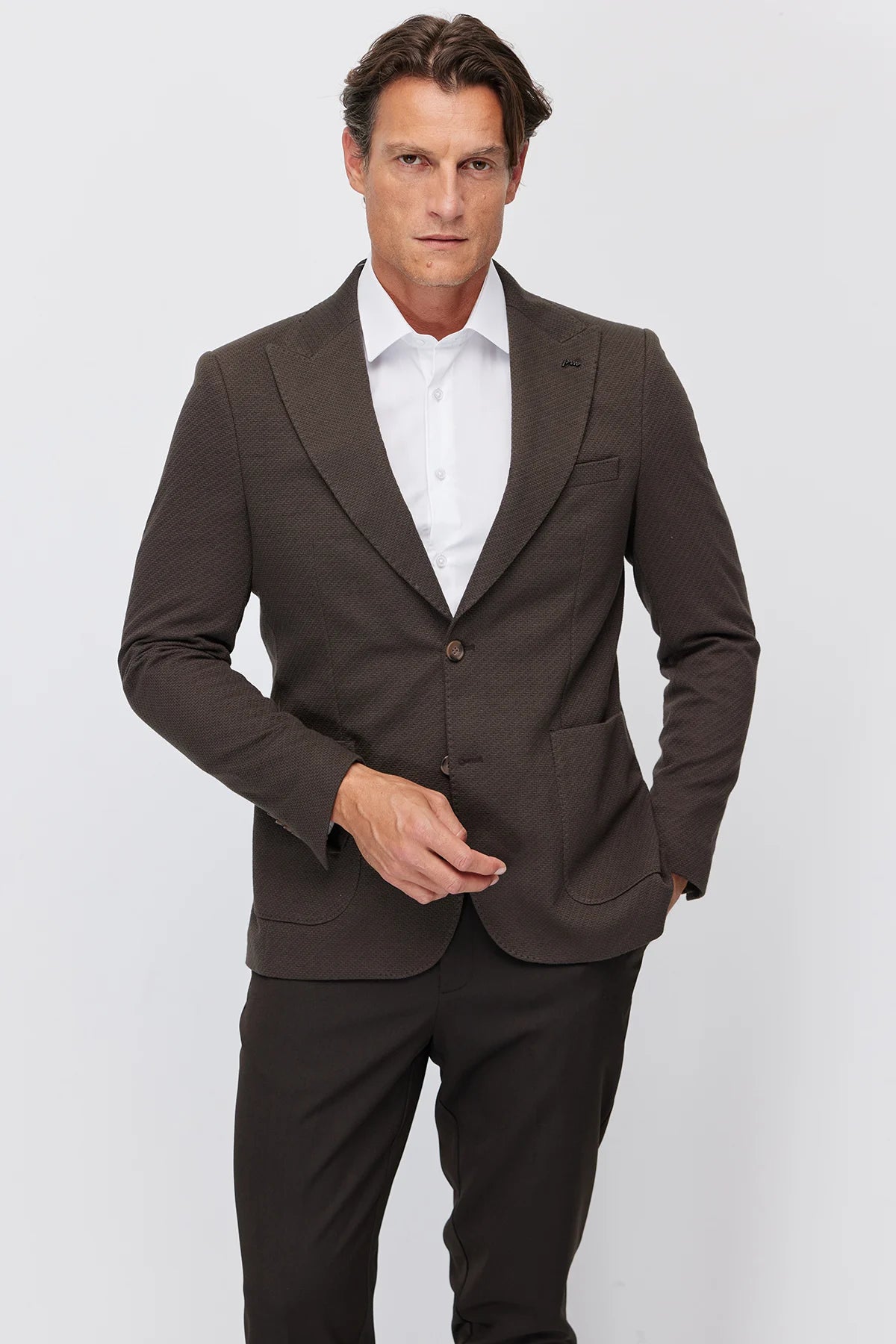 Men's Notch Lapel Slim Fit Jacket
