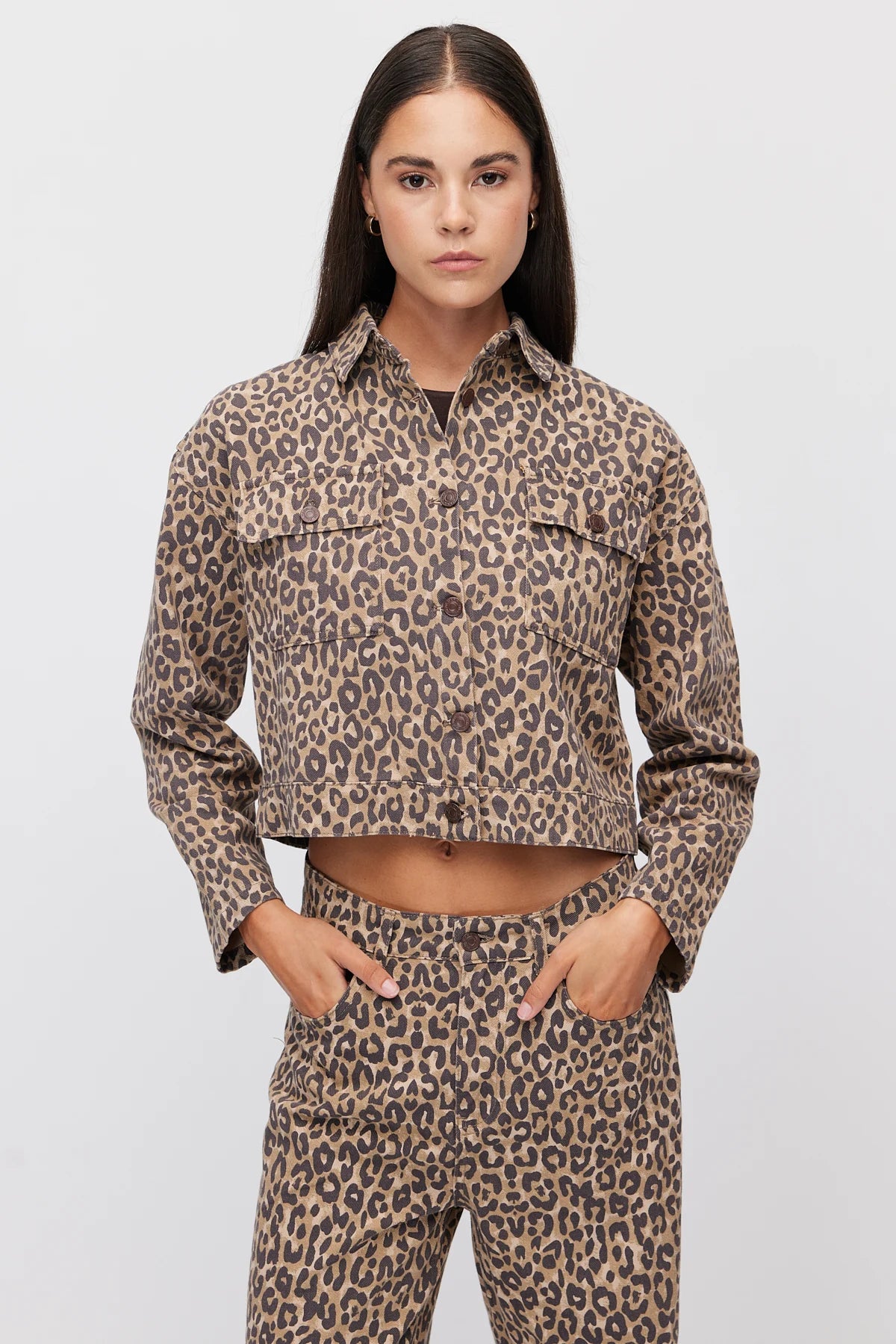 Women's Leopard Print Short Jacket