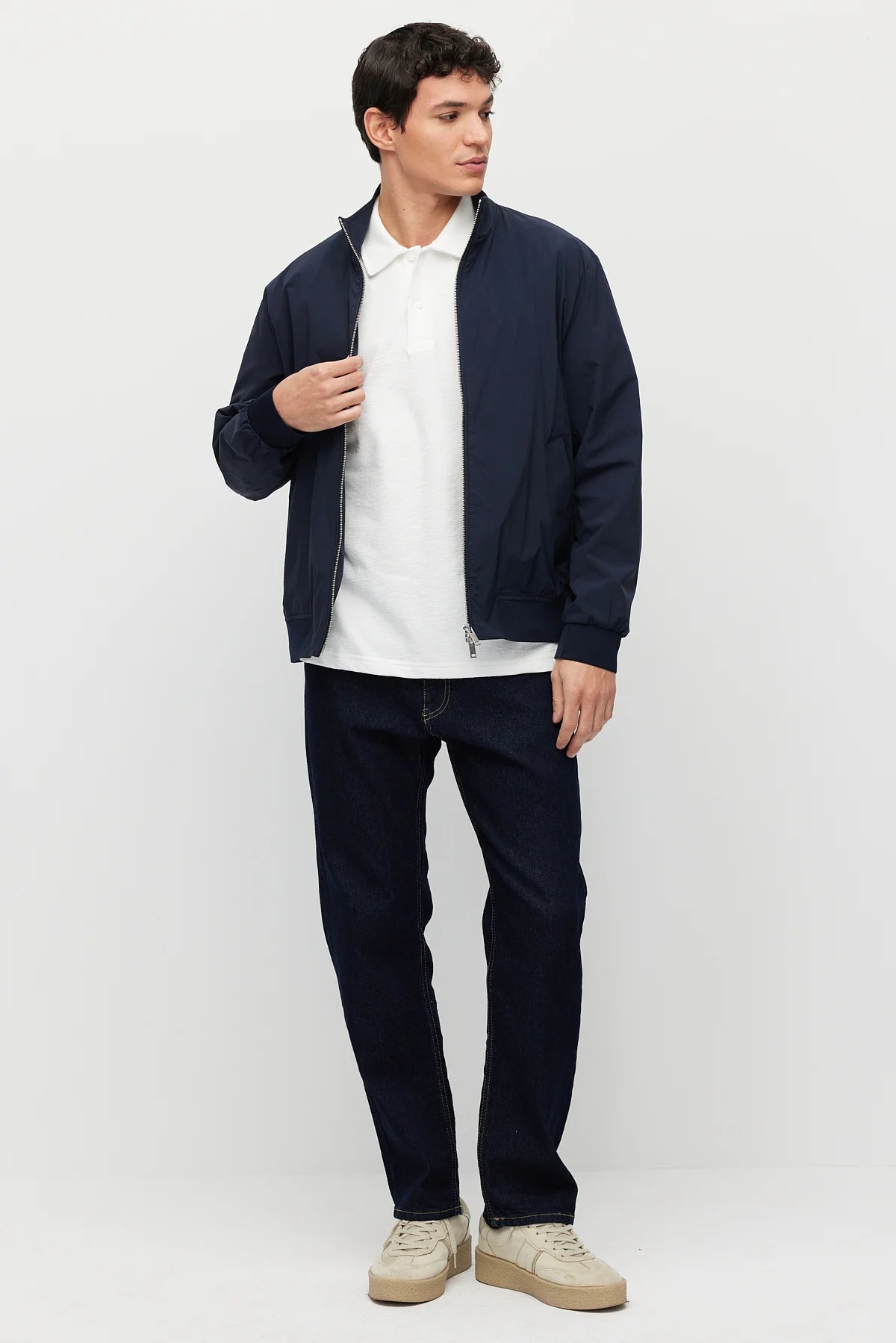 Men's Straight Cut Double Zip Jacket
