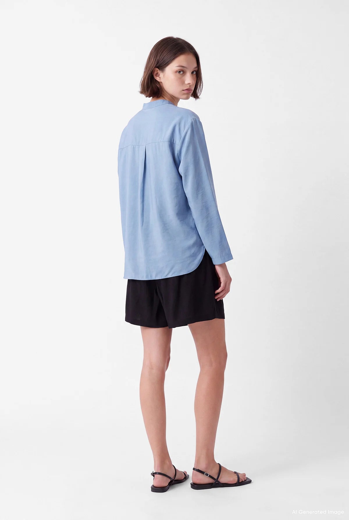 Women's Mandarin Collar Shirt