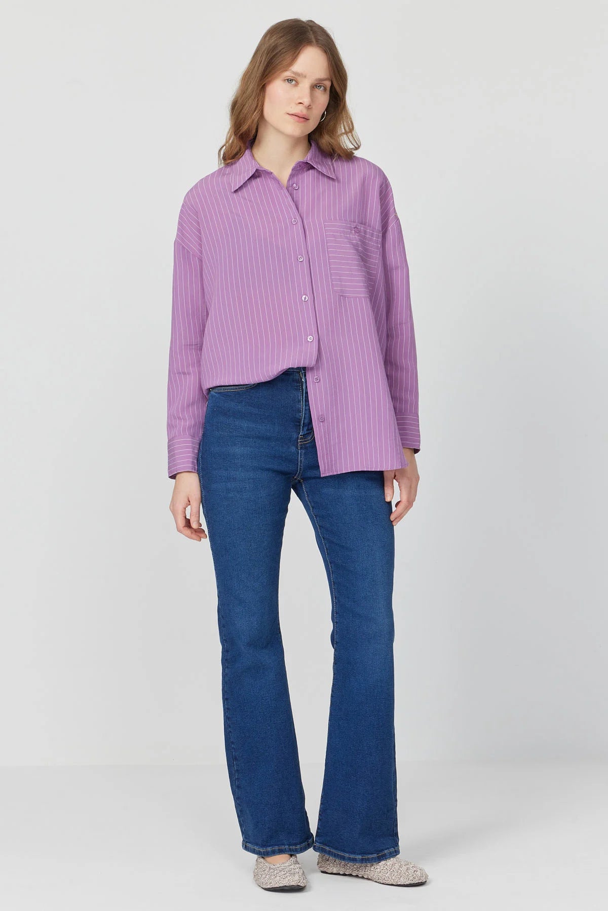 Women's Oversize Striped Shirt
