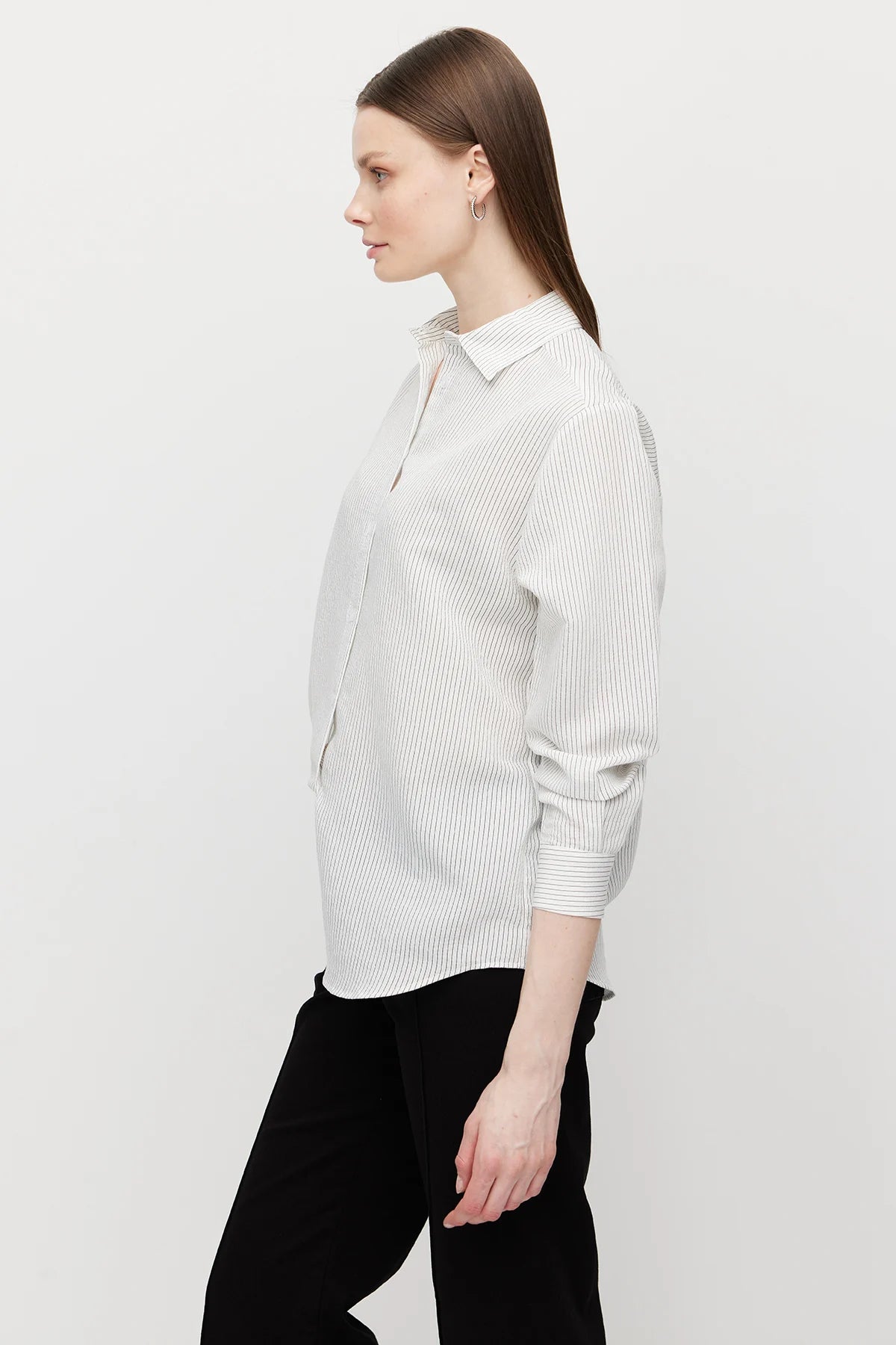 Women’s Thin Striped Loose Fit Shirt