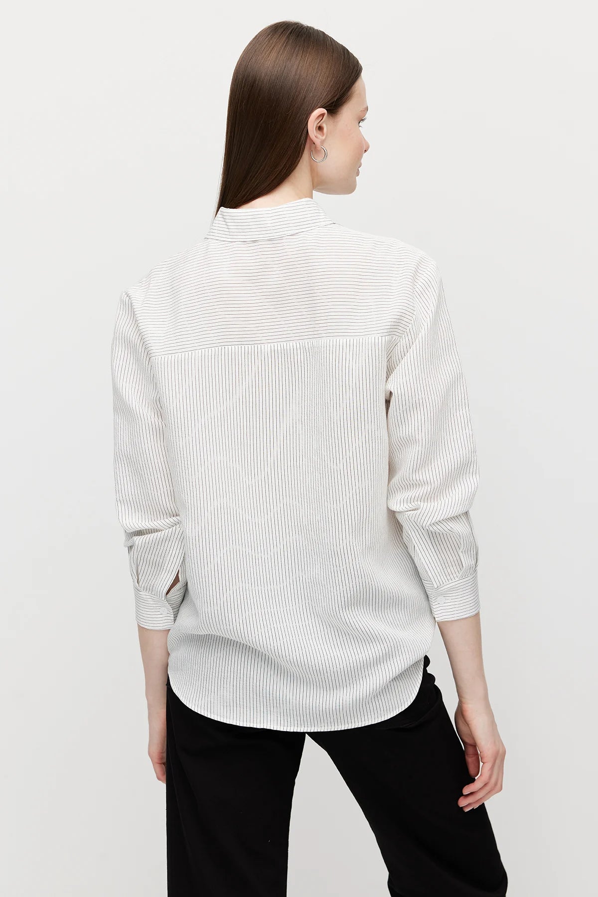 Women’s Thin Striped Loose Fit Shirt