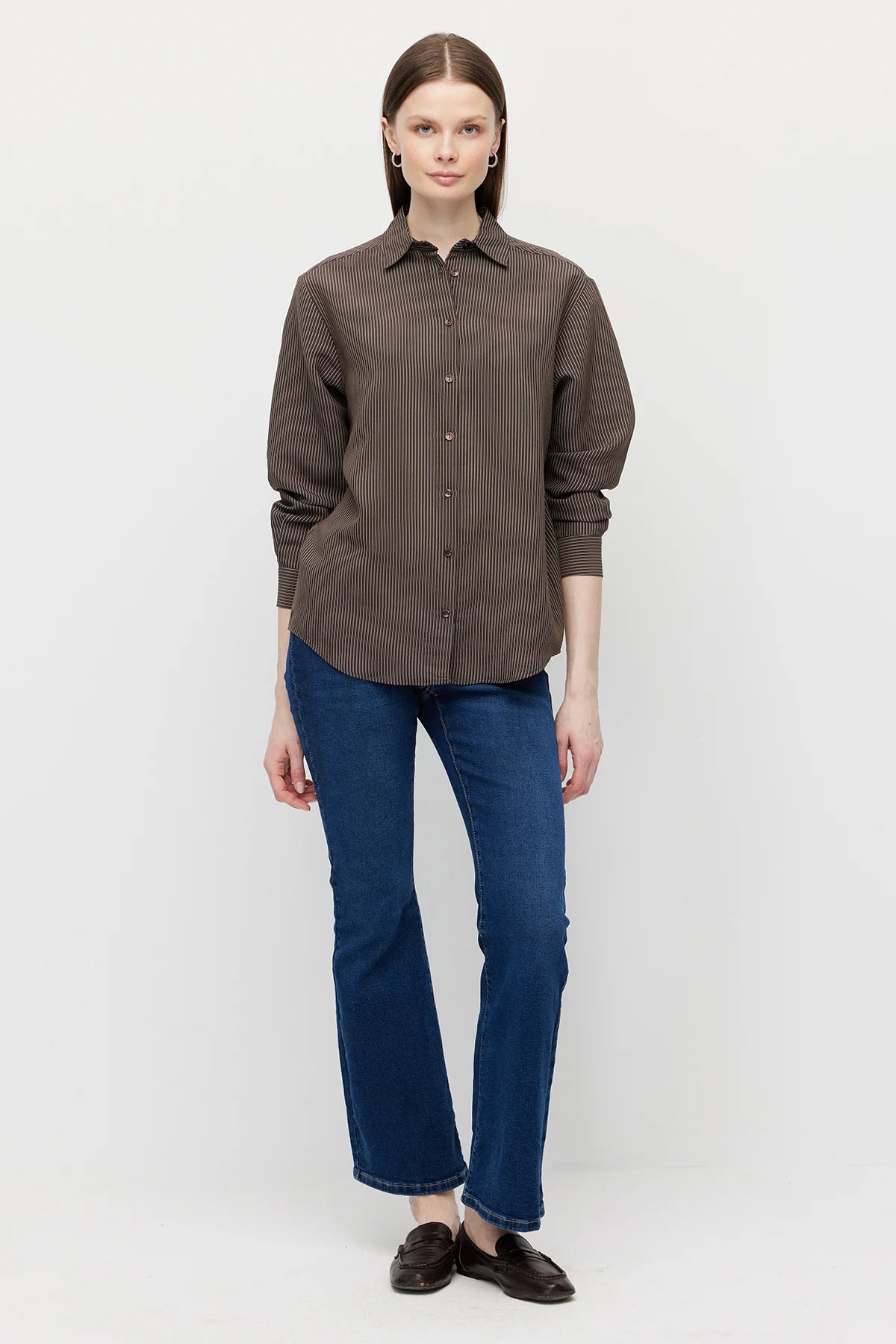 Women’s Thin Striped Loose Fit Shirt