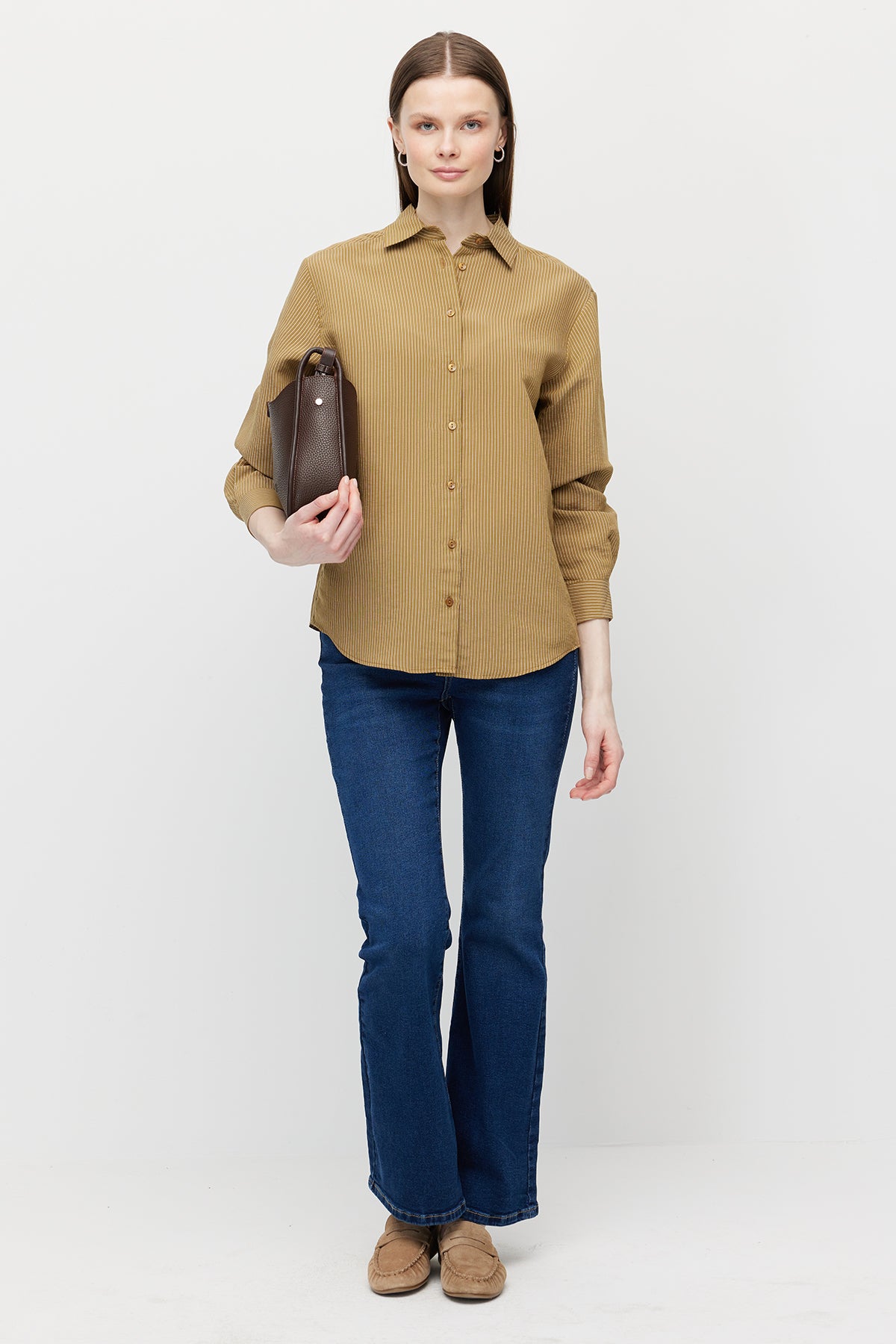 Women’s Thin Striped Loose Fit Shirt