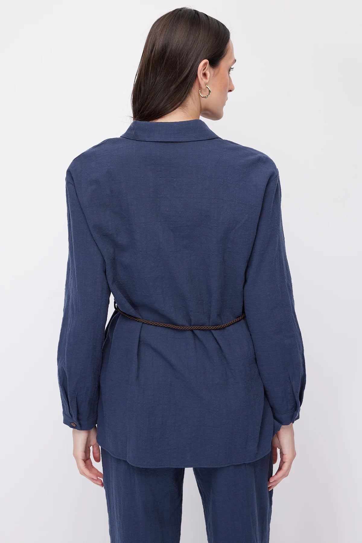 Women's Linen Shirt with Belt