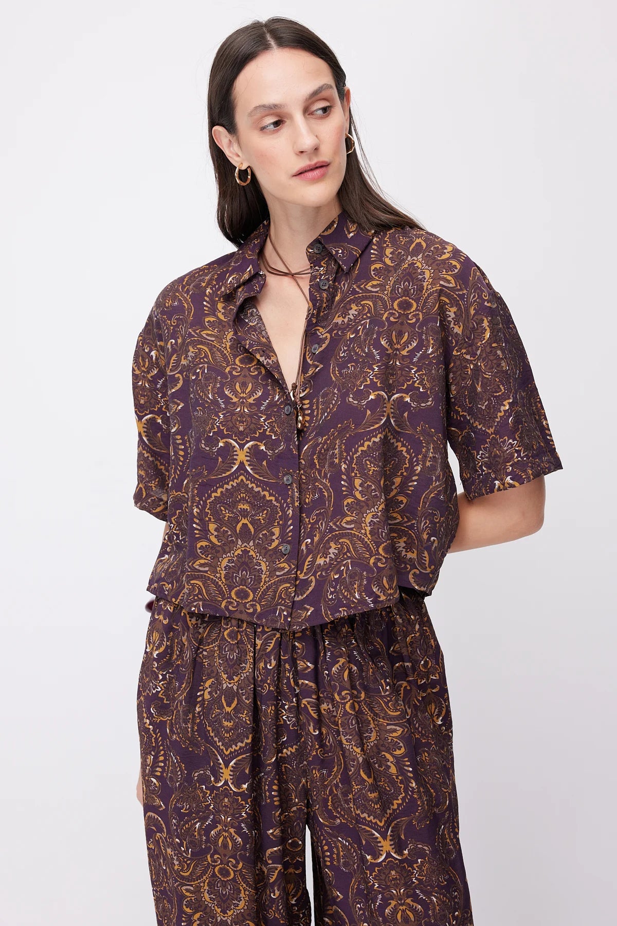 Women's Patterned Short Shirt
