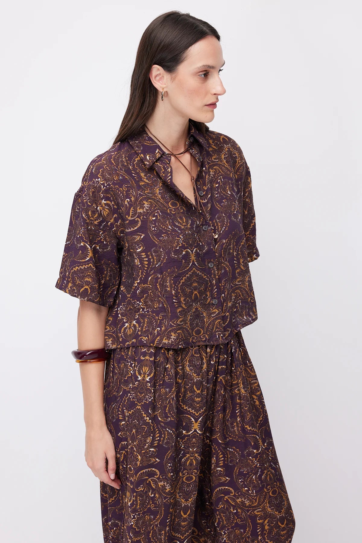 Women's Patterned Short Shirt