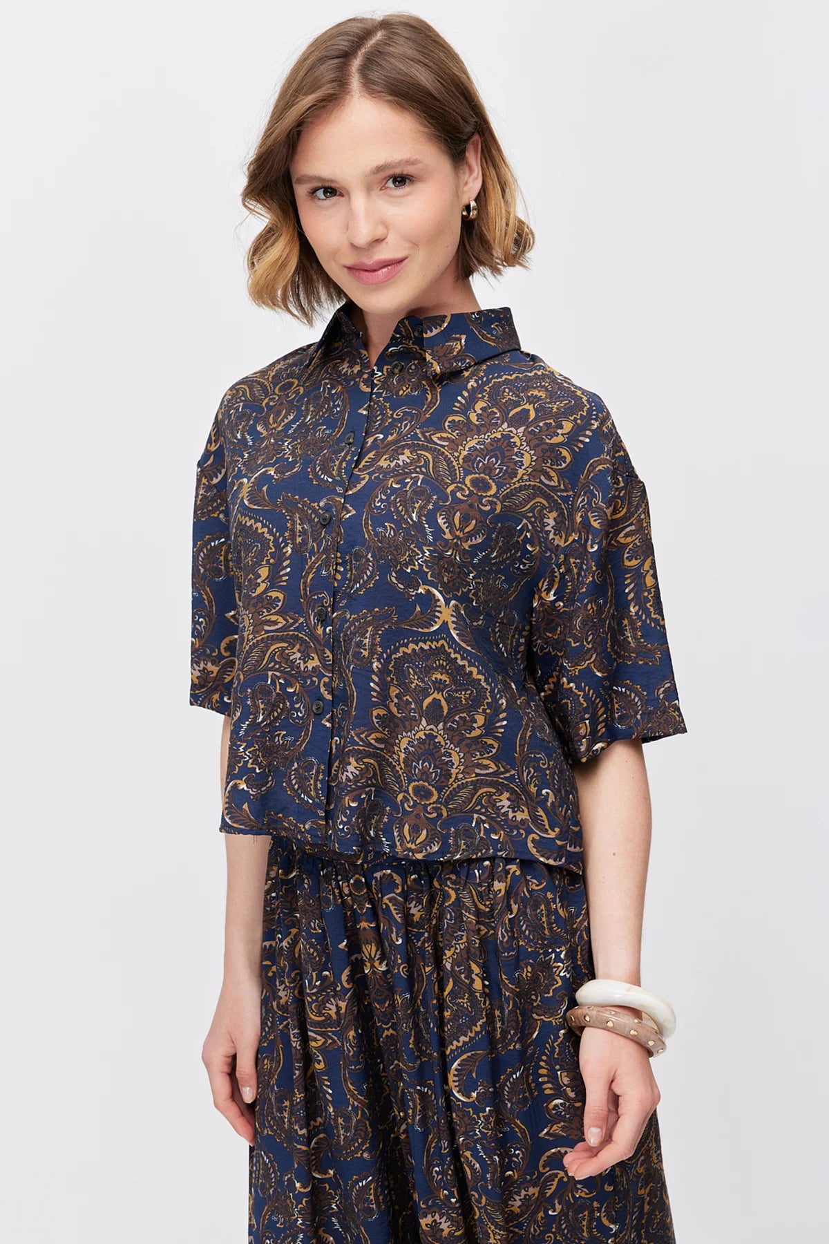 Women's Patterned Short Shirt