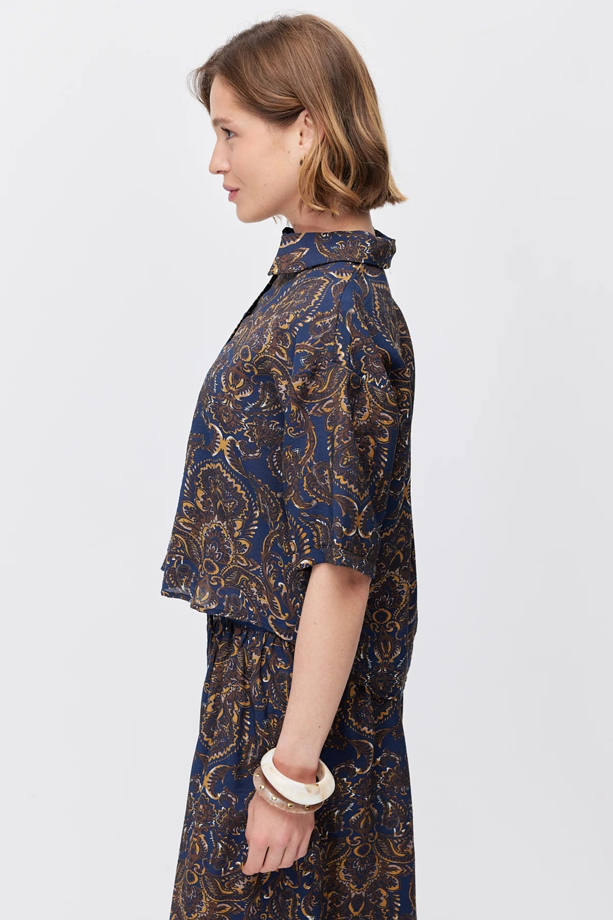 Women's Patterned Short Shirt