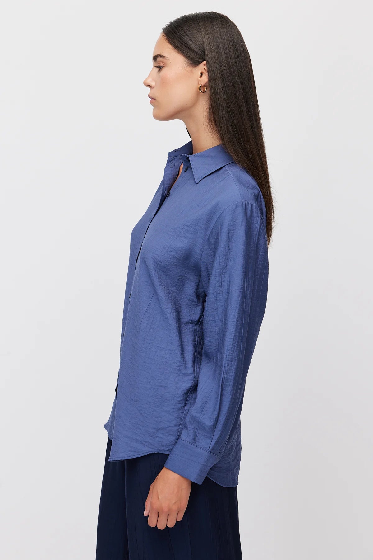 Women's Vertical Textured Relaxed Fit Shirt