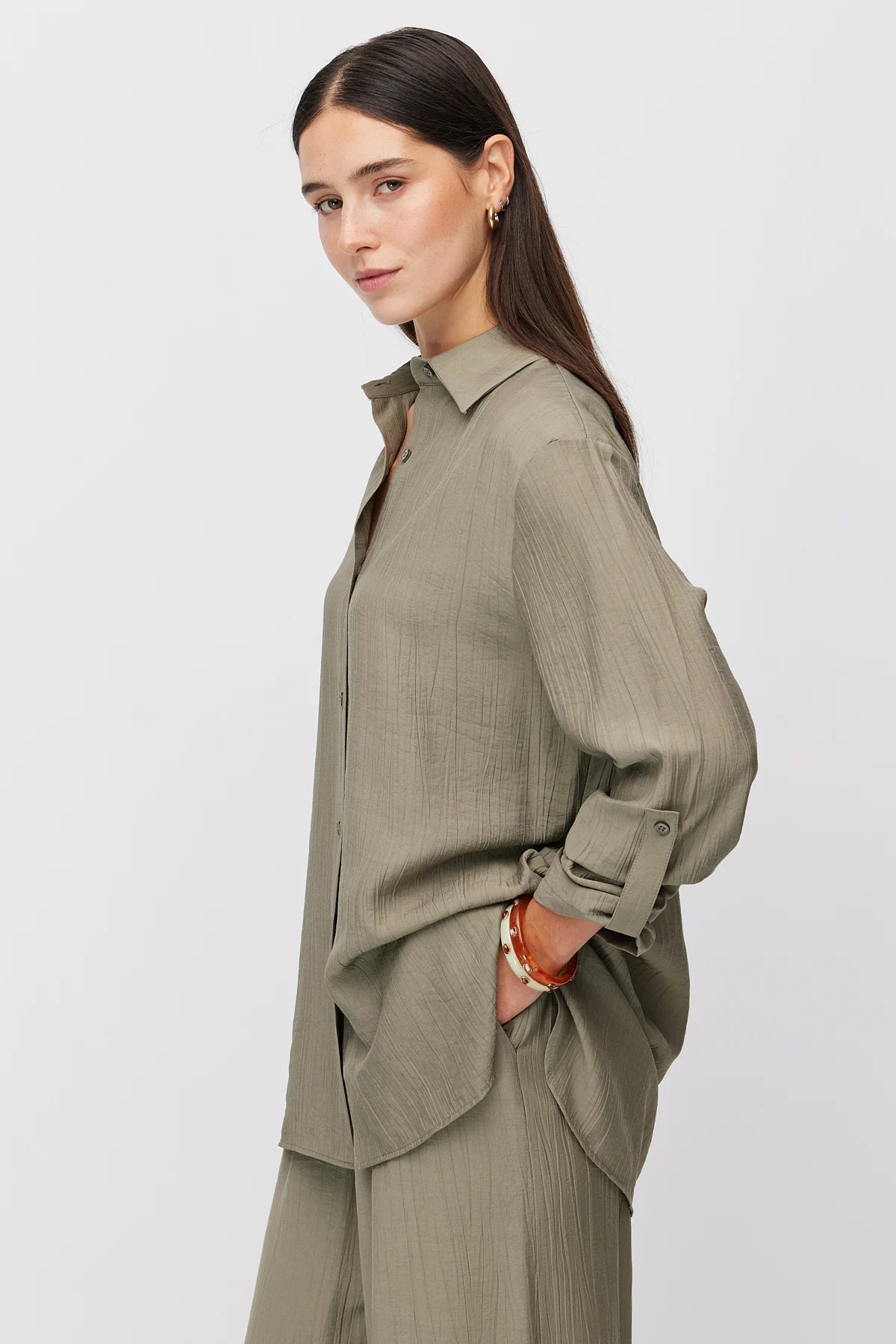 Women's Relaxed Fit Textured Shirt