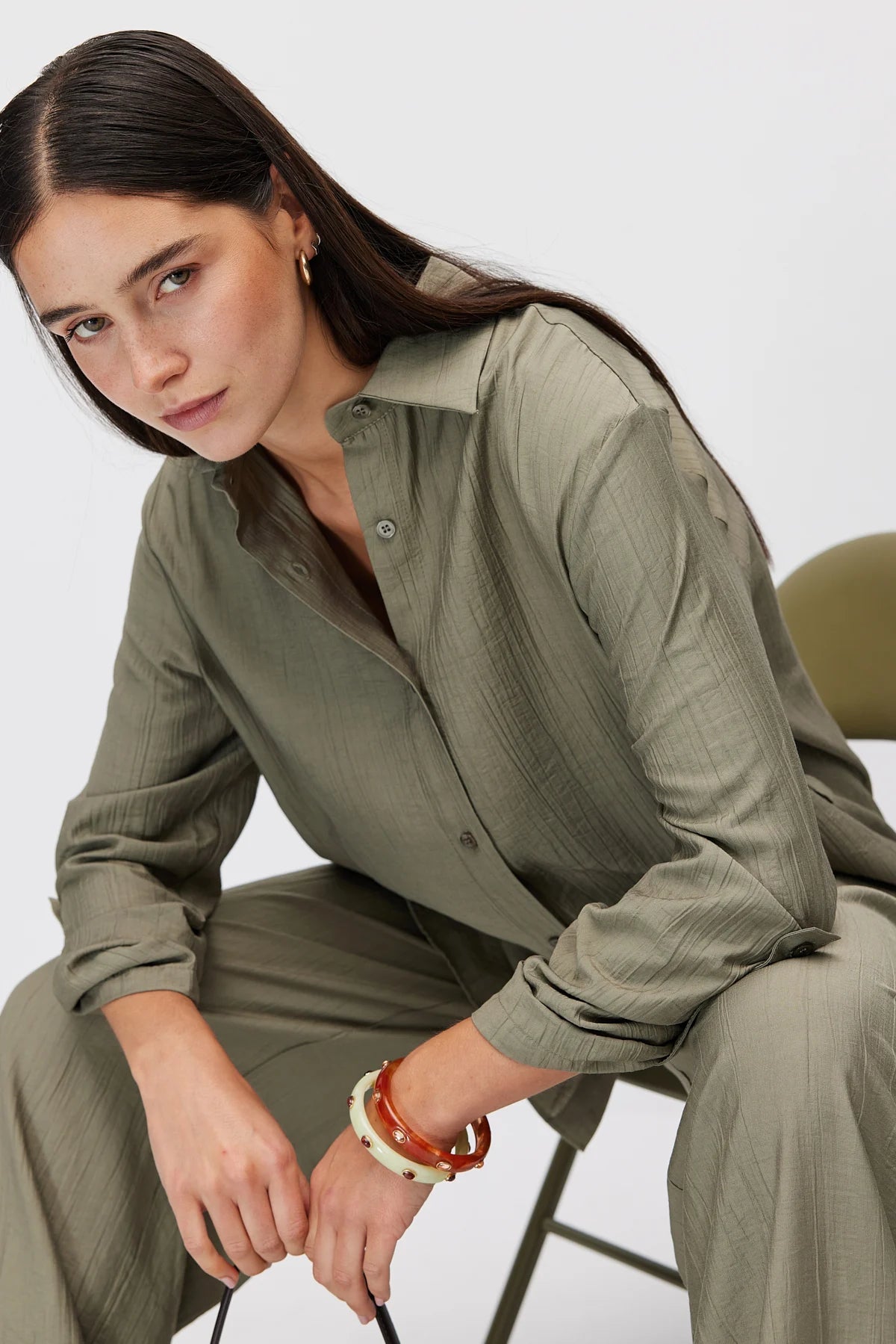 Women's Relaxed Fit Textured Shirt