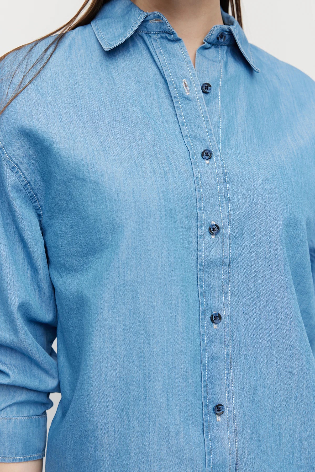 Women's Denim Shirt with Belt