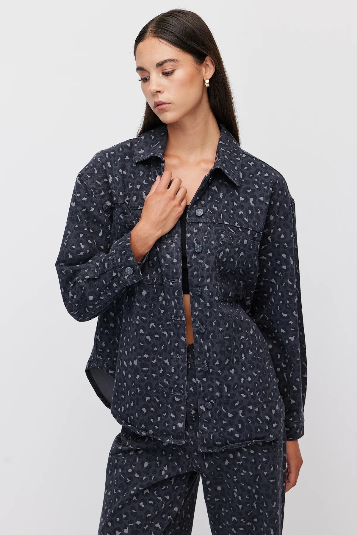 Women's Leopard Print Oversize Shirt
