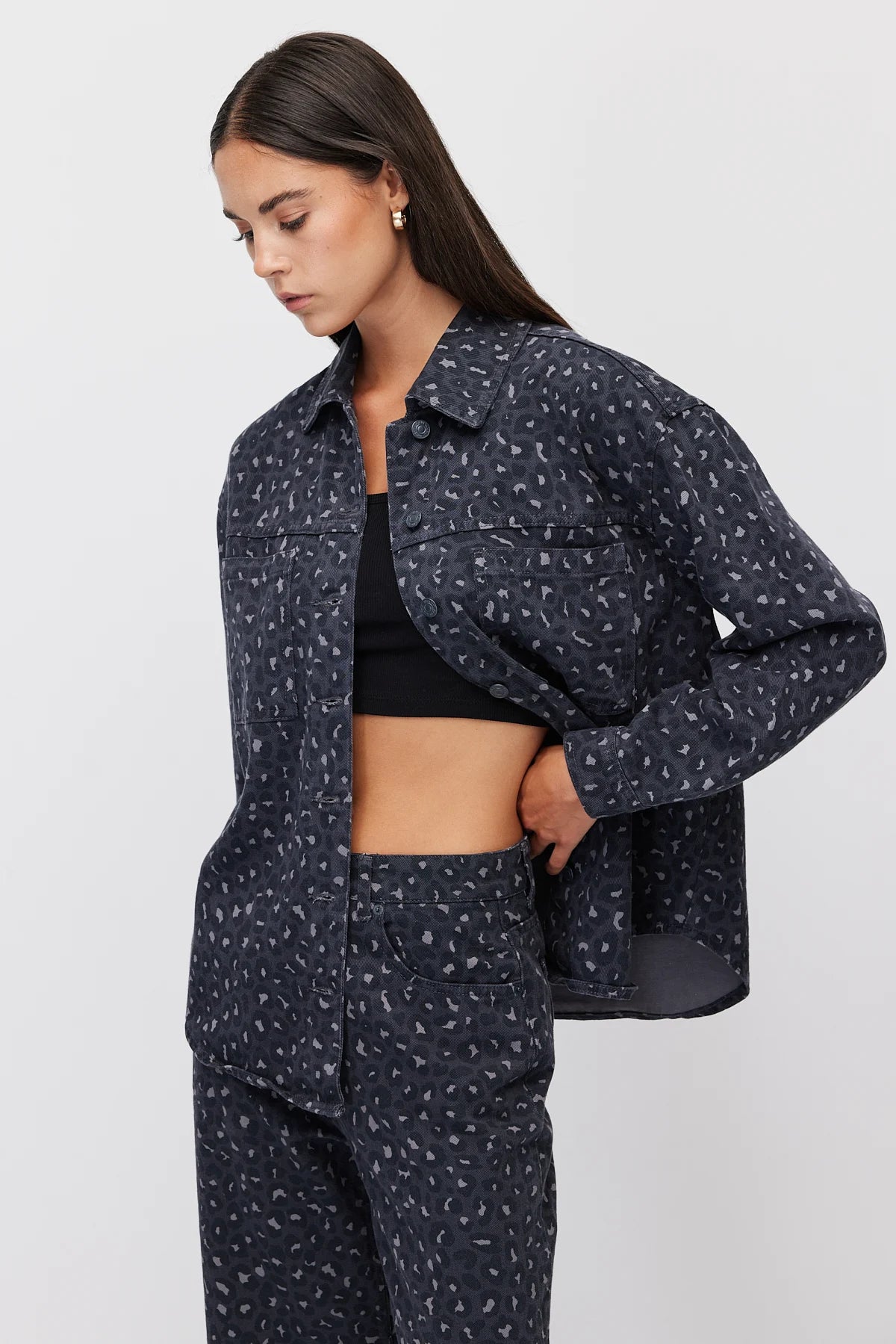 Women's Leopard Print Oversize Shirt