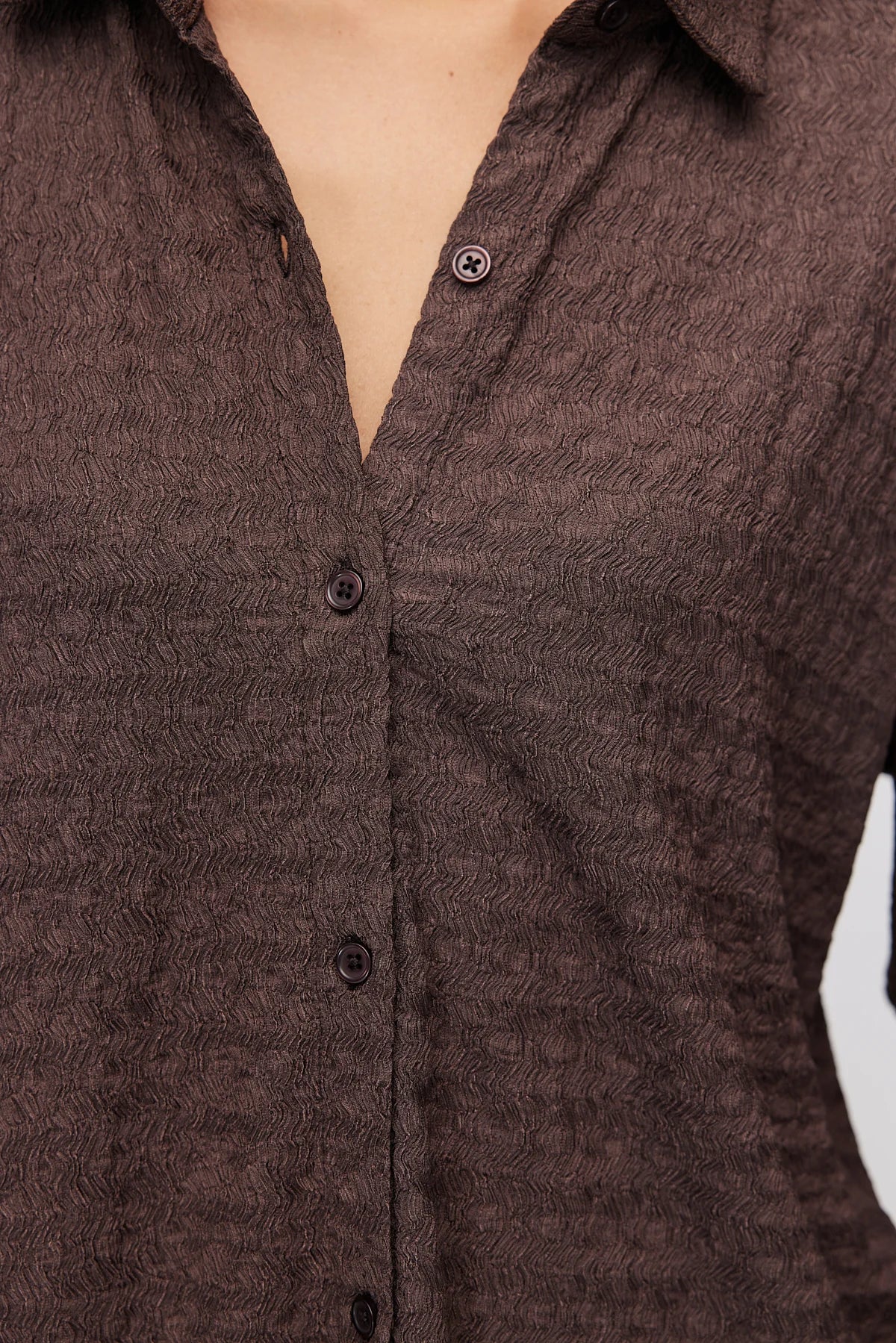 Women's Textured Knit Oversize Shirt